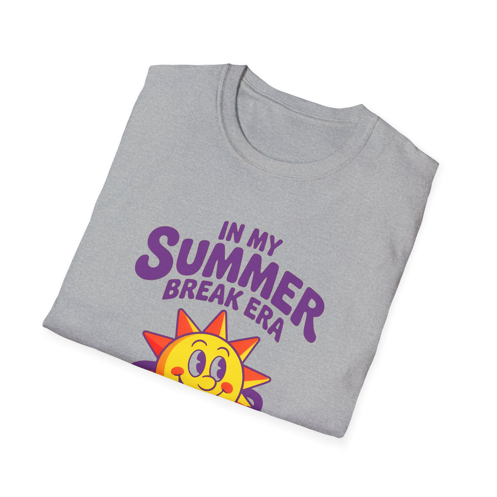 Summer Break Era T‑Shirt – Retro Smiling Sun Graphic