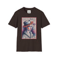 Vintage Portrait T-Shirt — Floral Hat Illustration