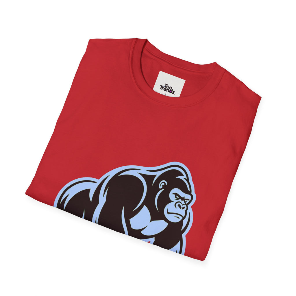 Gorilla Mascot T-Shirt — Bold Blue Ape Graphic Tee