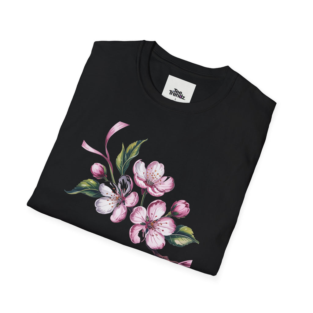 Happy Birthday Floral T-Shirt — Pink Blossom Birthday Tee