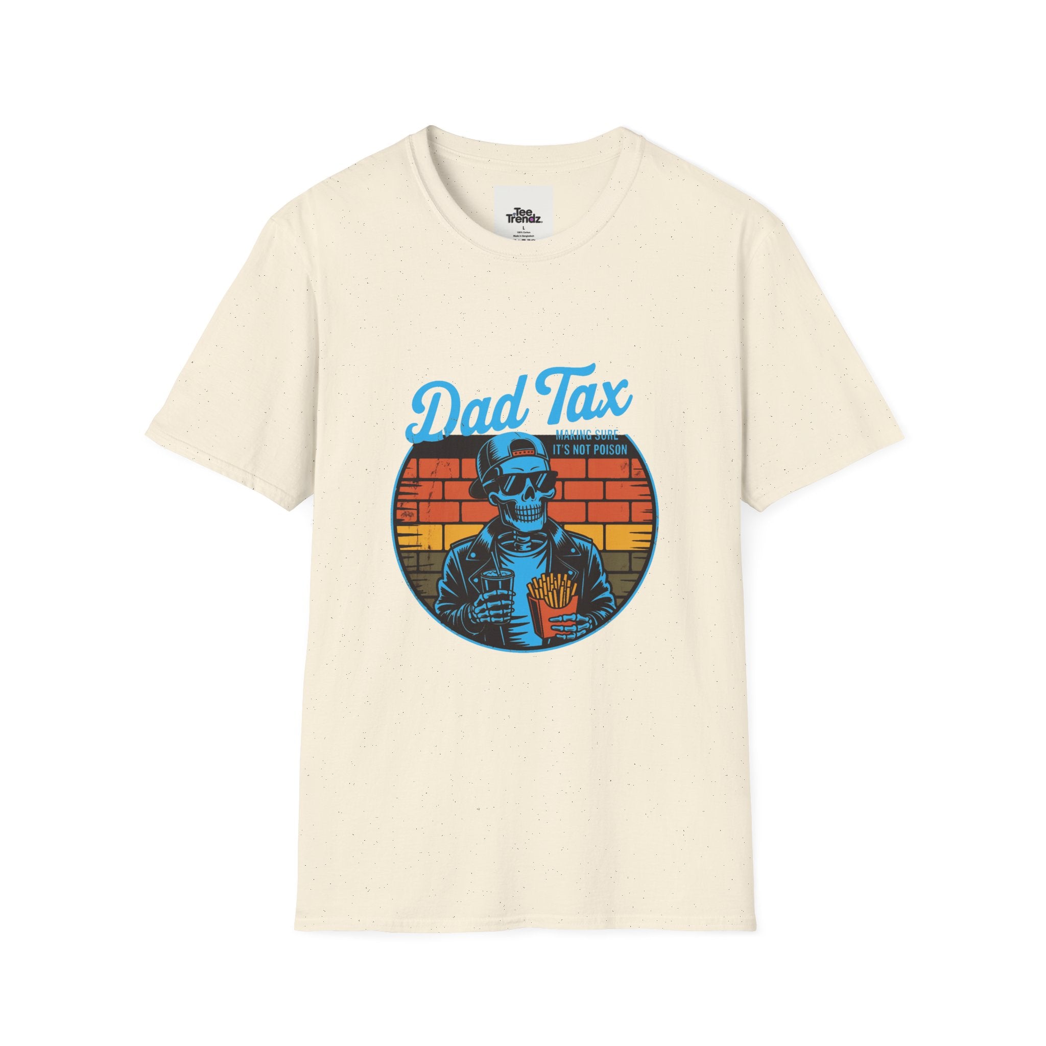 Dad Tax T-Shirt – Retro Skull Dad with Popcorn Graphic, Funny Father’s Day Gift