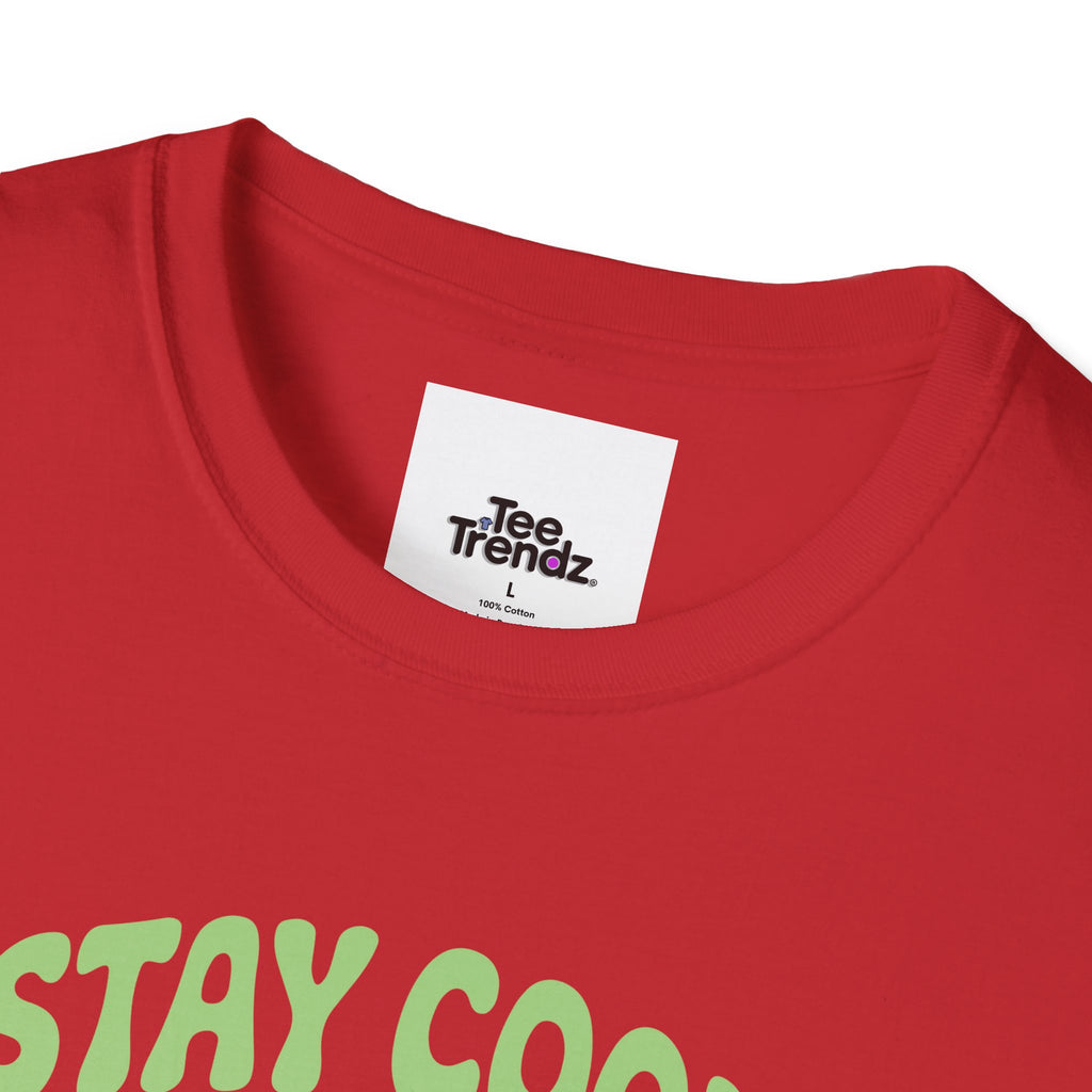 Stay Cool and Healing Graphic T-Shirt — Cute Green Bunny Peace Tee