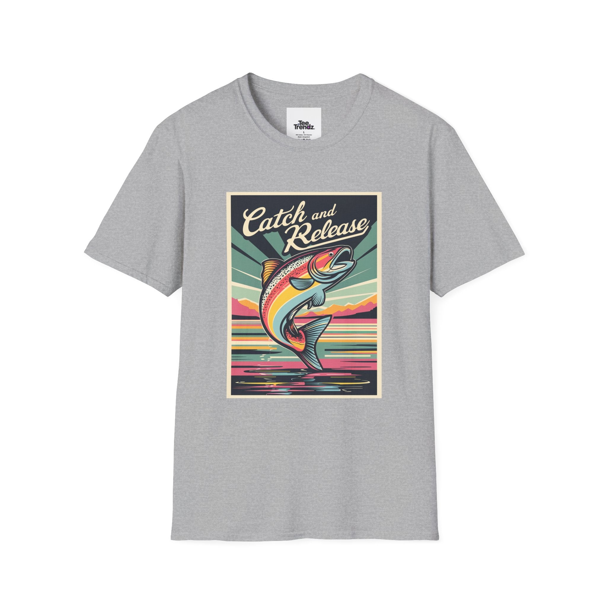 Catch and Release Fishing T-Shirt — Retro Trout Angler Tee