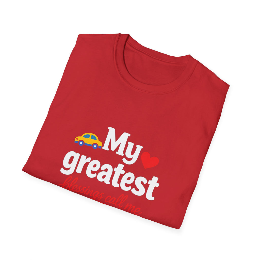 Mom T-Shirt – “My Greatest Blessings Call Me Mom” Cute Family Gift for Mother's Day