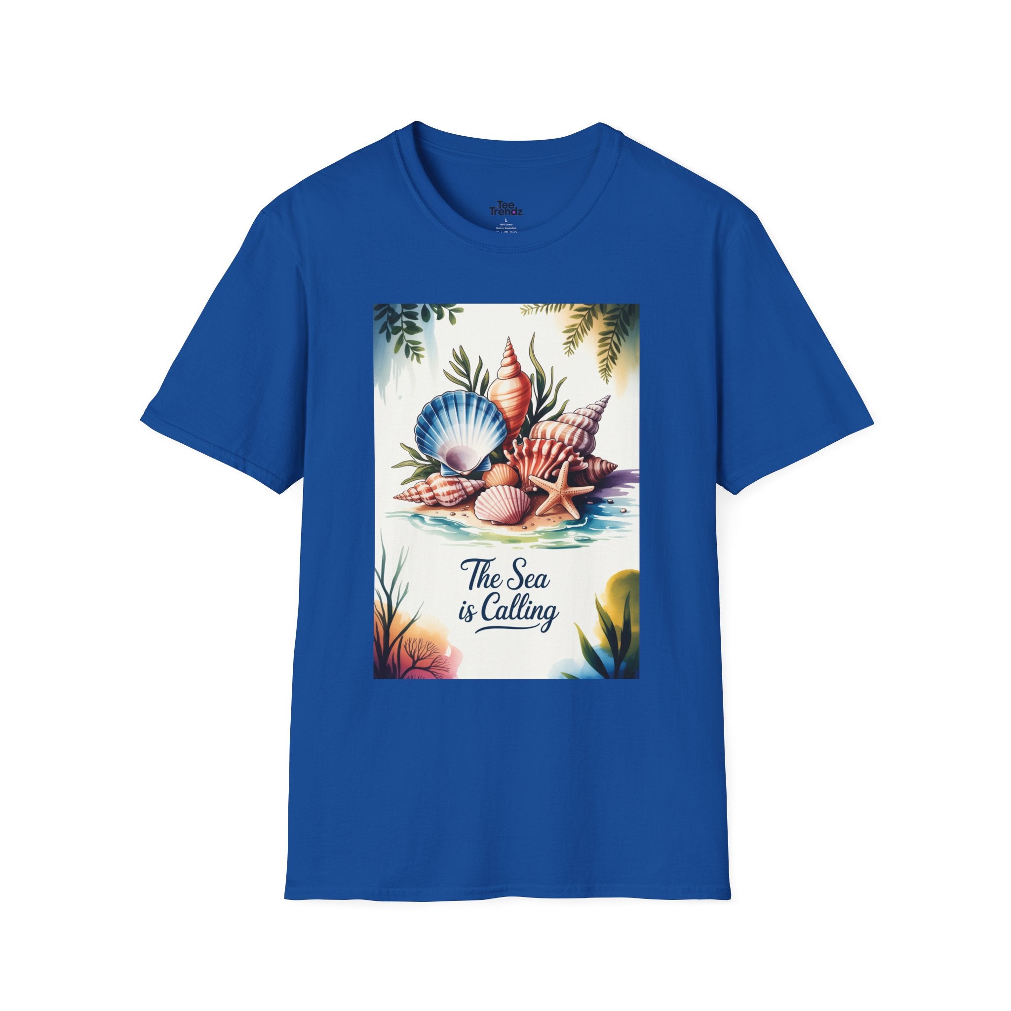 Sea Is Calling T-Shirt — Beach Shells Coastal Graphic Tee