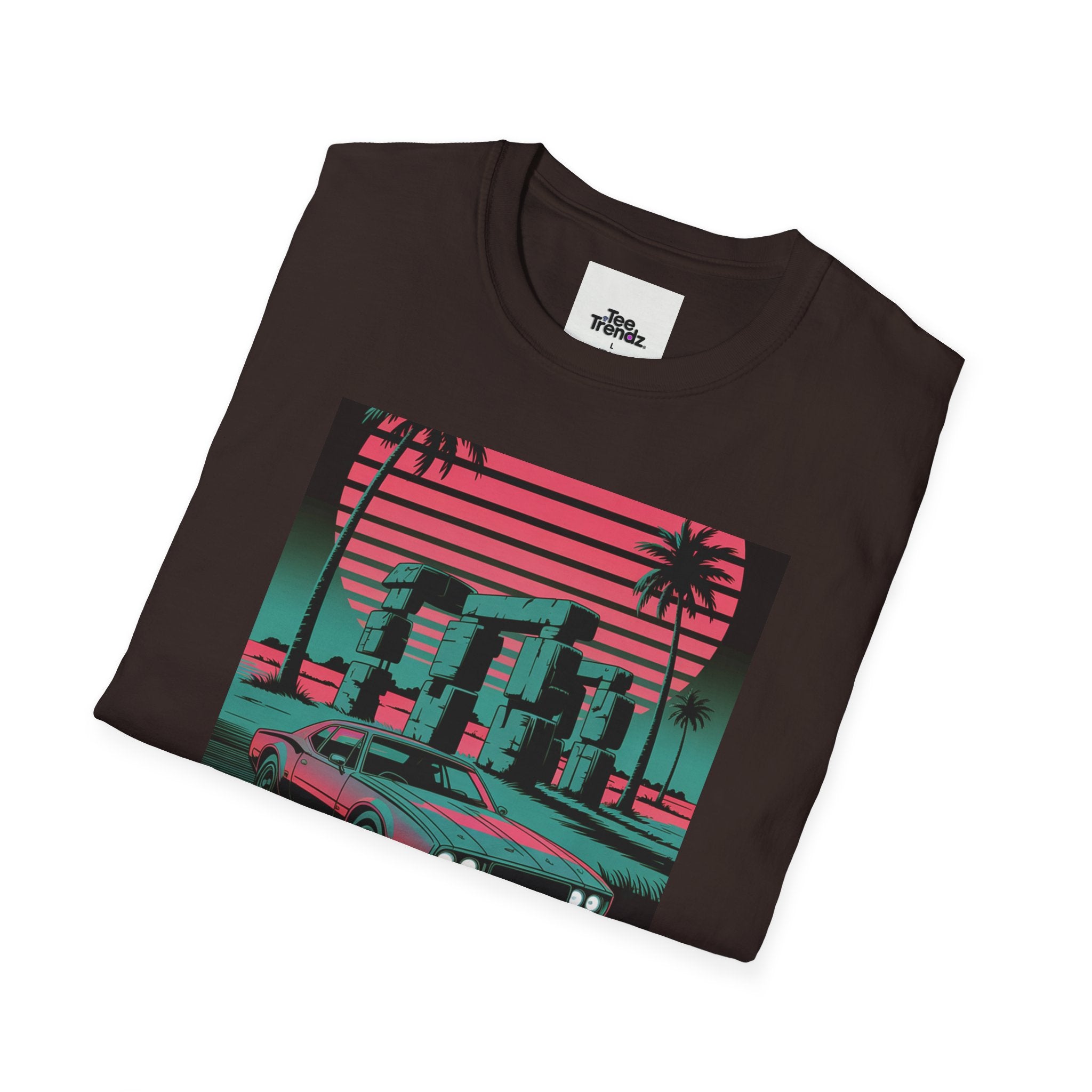 Visit Nebraska Retro T-Shirt — Neon Vintage Roadtrip Poster Design