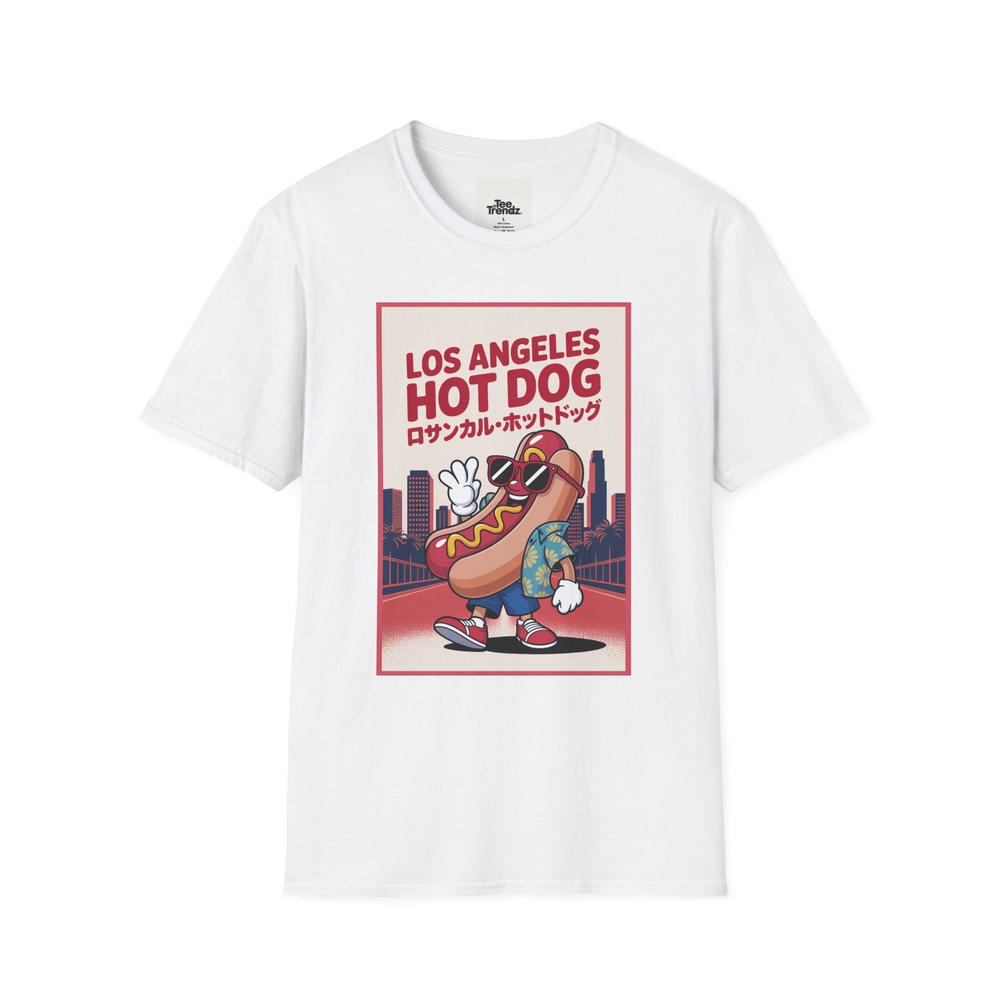 Los Angeles Hot Dog T-Shirt — Cute Cartoon Hotdog Graphic Tee