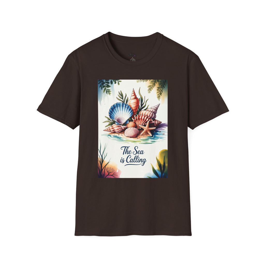 Sea Is Calling T-Shirt — Beach Shells Coastal Graphic Tee