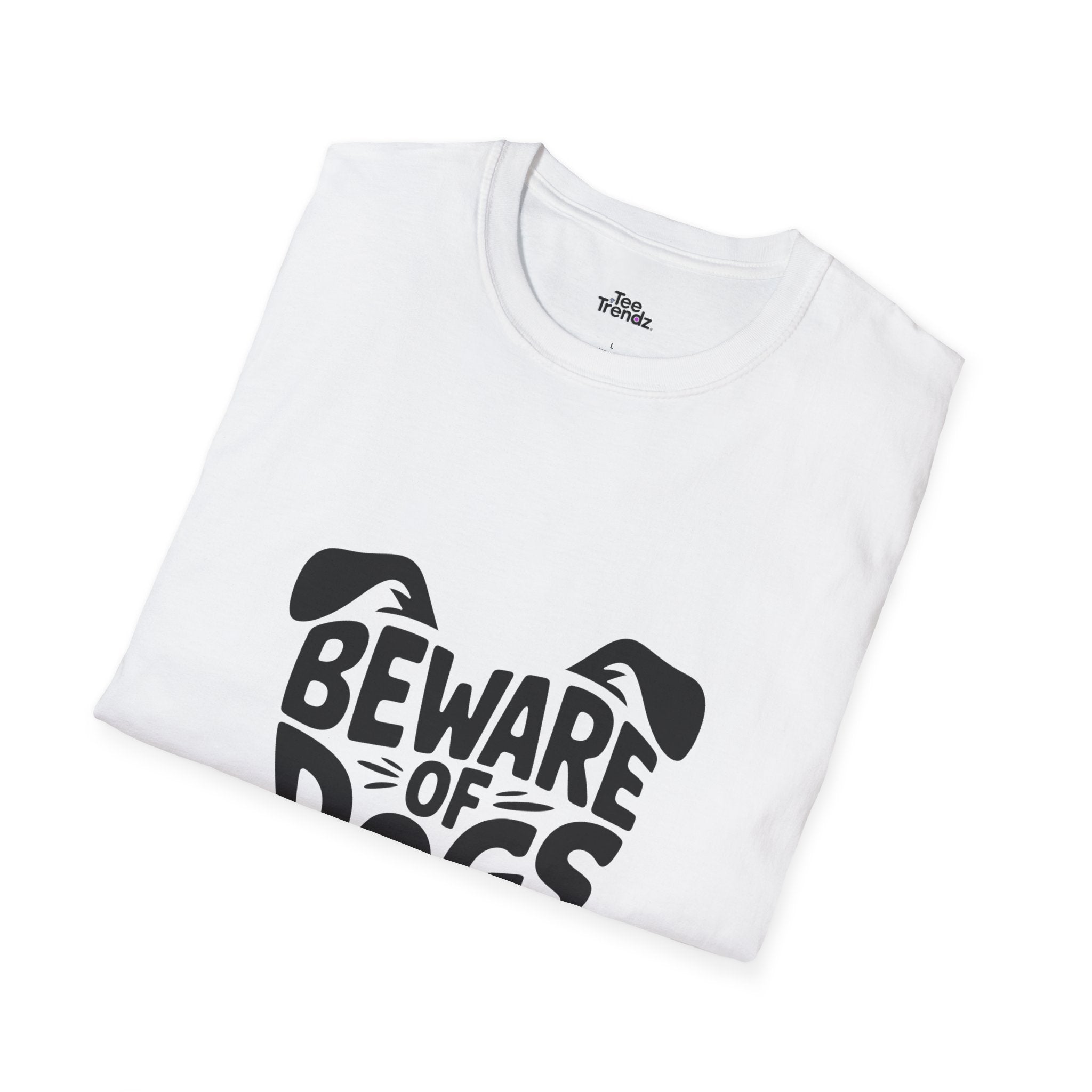 Beware of Dogs T-Shirt — Cute Dog Face Graphic Tee for Dog Lovers