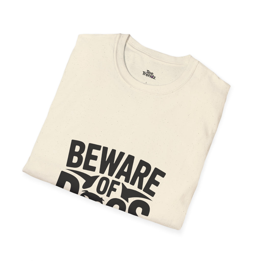 Beware of Dogs T-Shirt — Funny Bulldog Graphic Tee for Dog Lovers