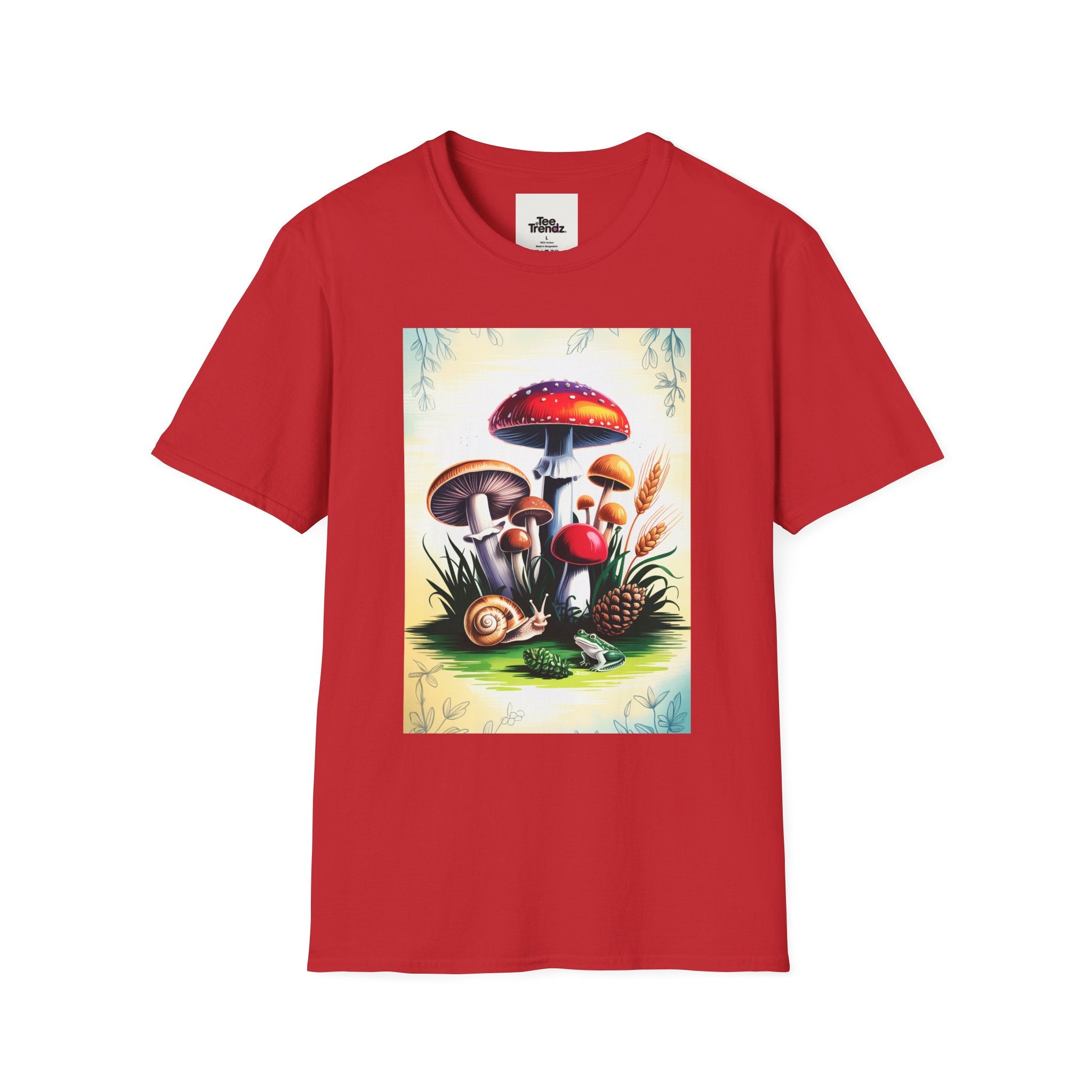 Mushroom Garden T-Shirt — Vintage Botanical Fungi Illustration