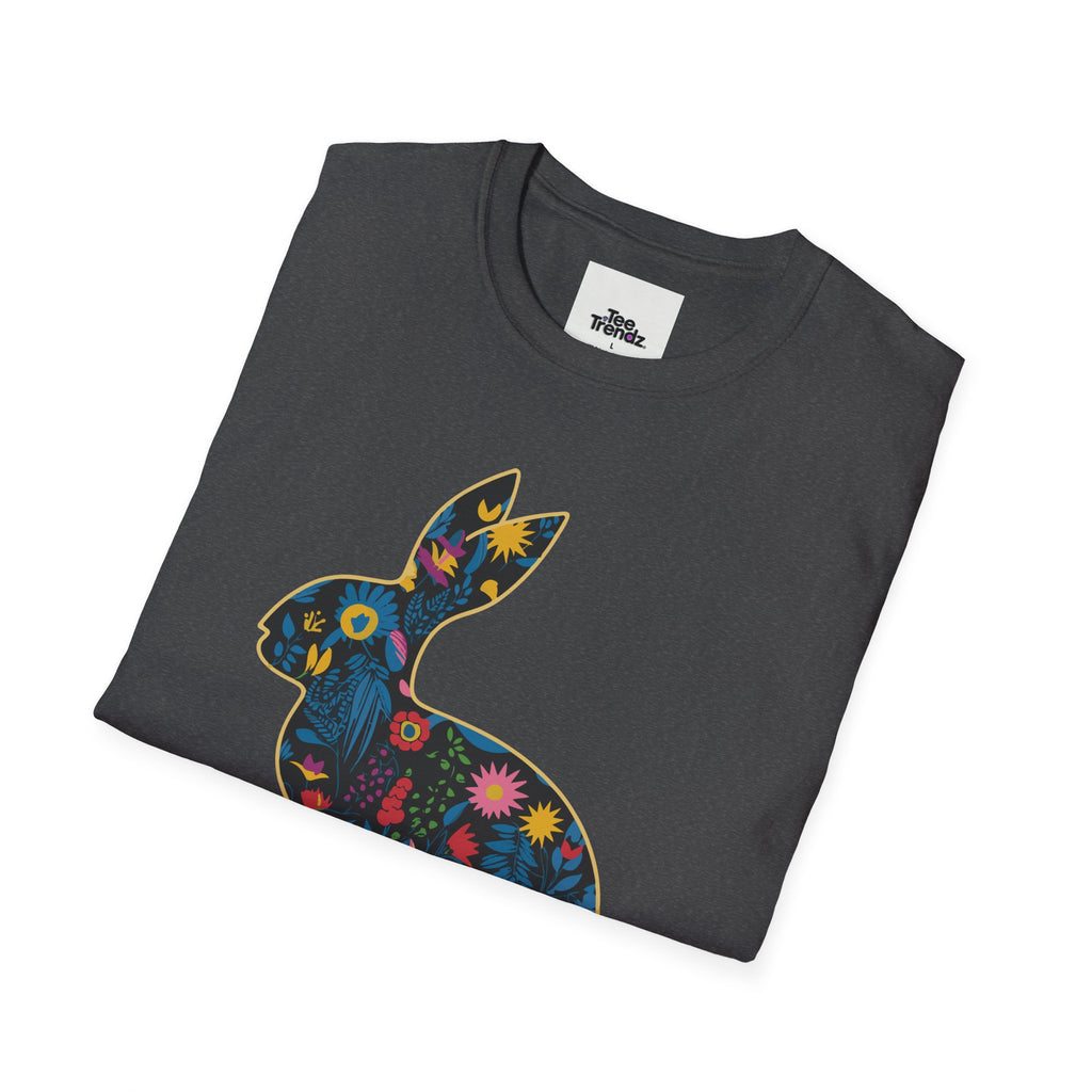 Floral Silhouette Rabbit T-Shirt