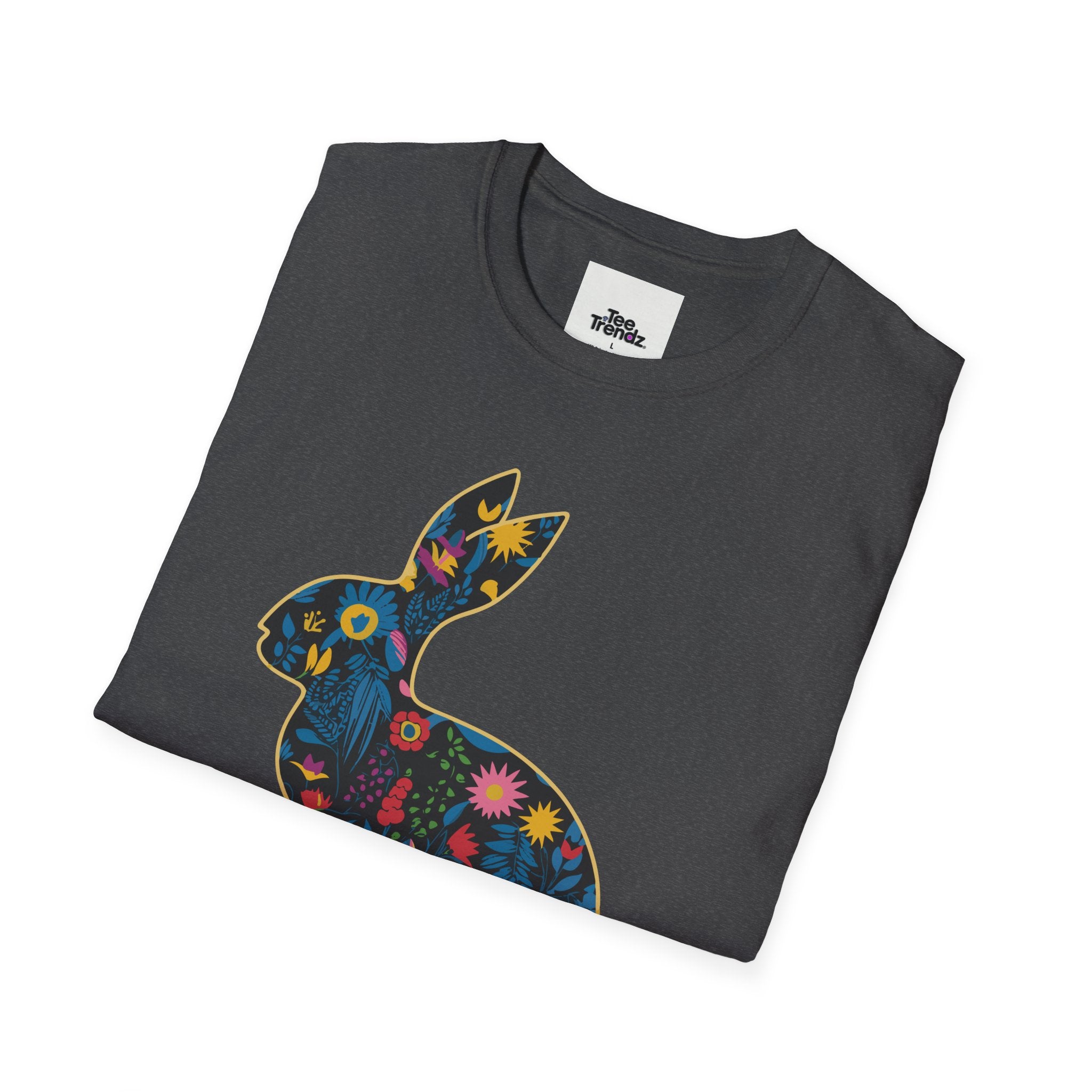 Floral Silhouette Rabbit T-Shirt