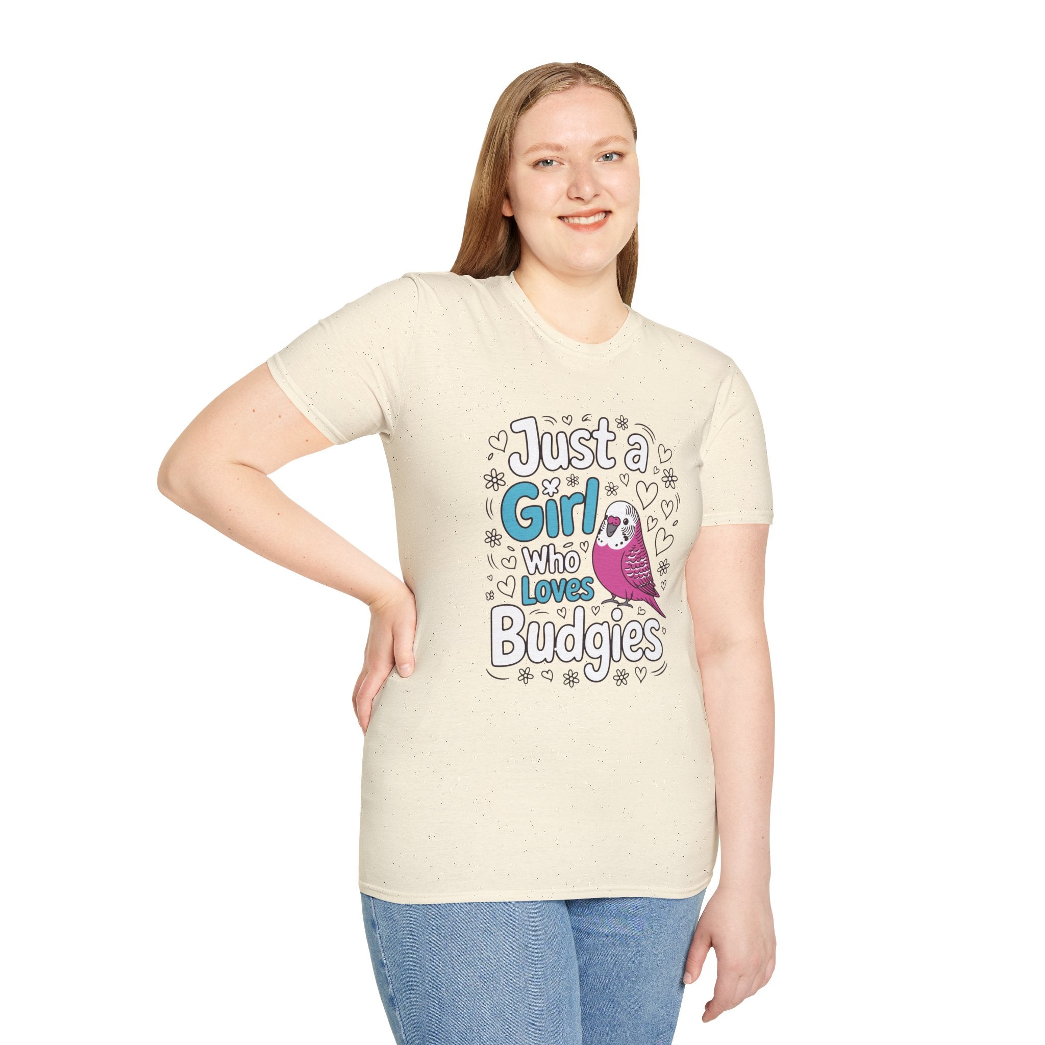 Just a Girl Who Loves Budgies T-Shirt – Cute Budgie Parakeet Tee for Bird Lovers