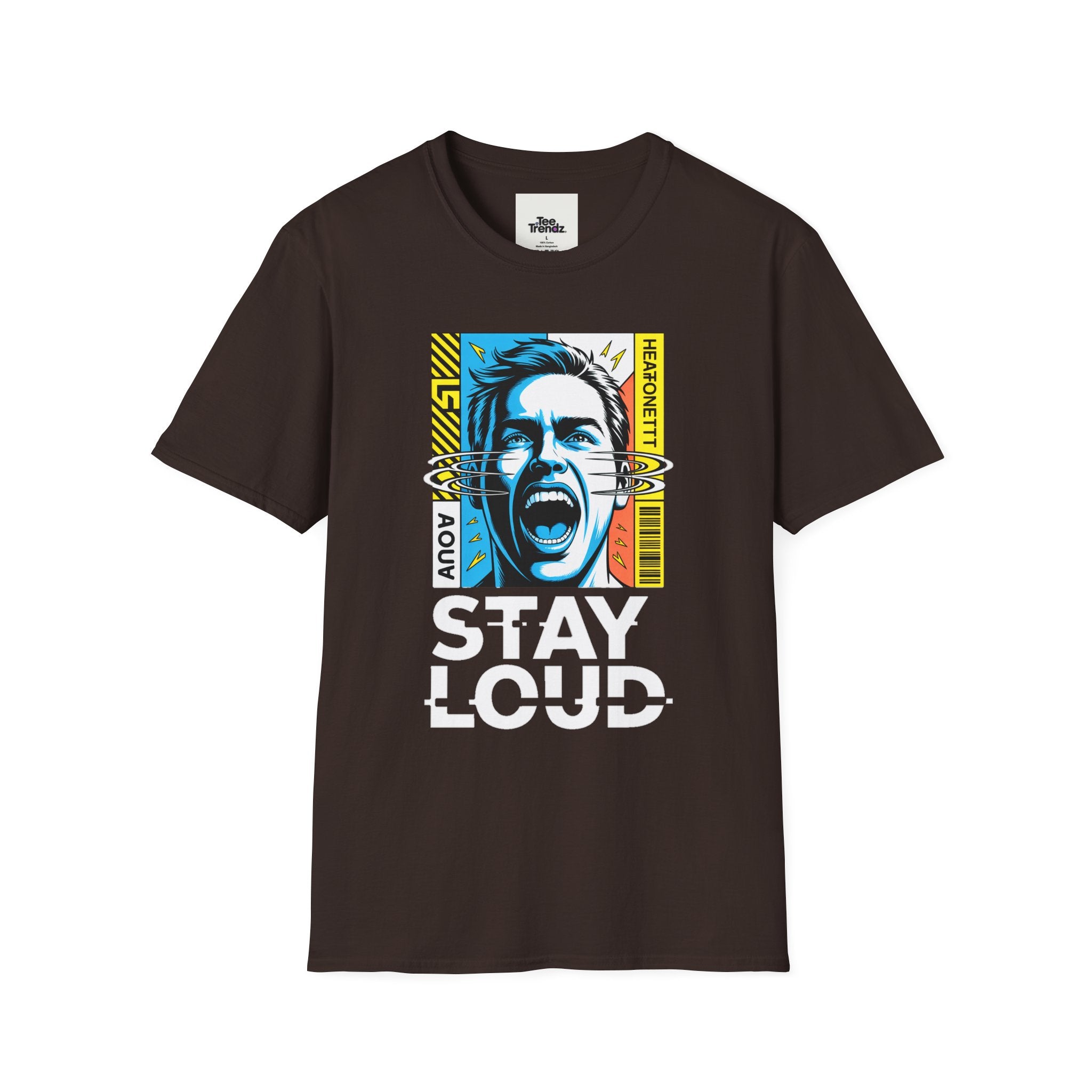 Stay Loud Graphic T-Shirt — Bold Pop Art Scream Design