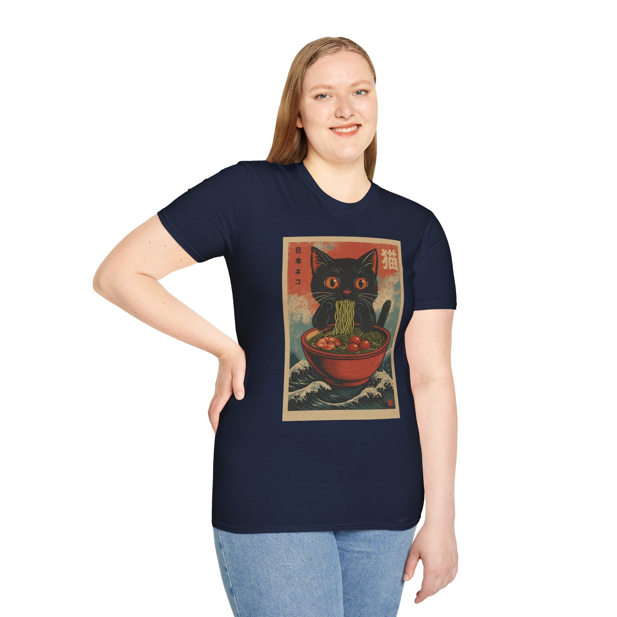 Cat Ramen T-Shirt — Vintage Japanese Neko Bowl Graphic Tee