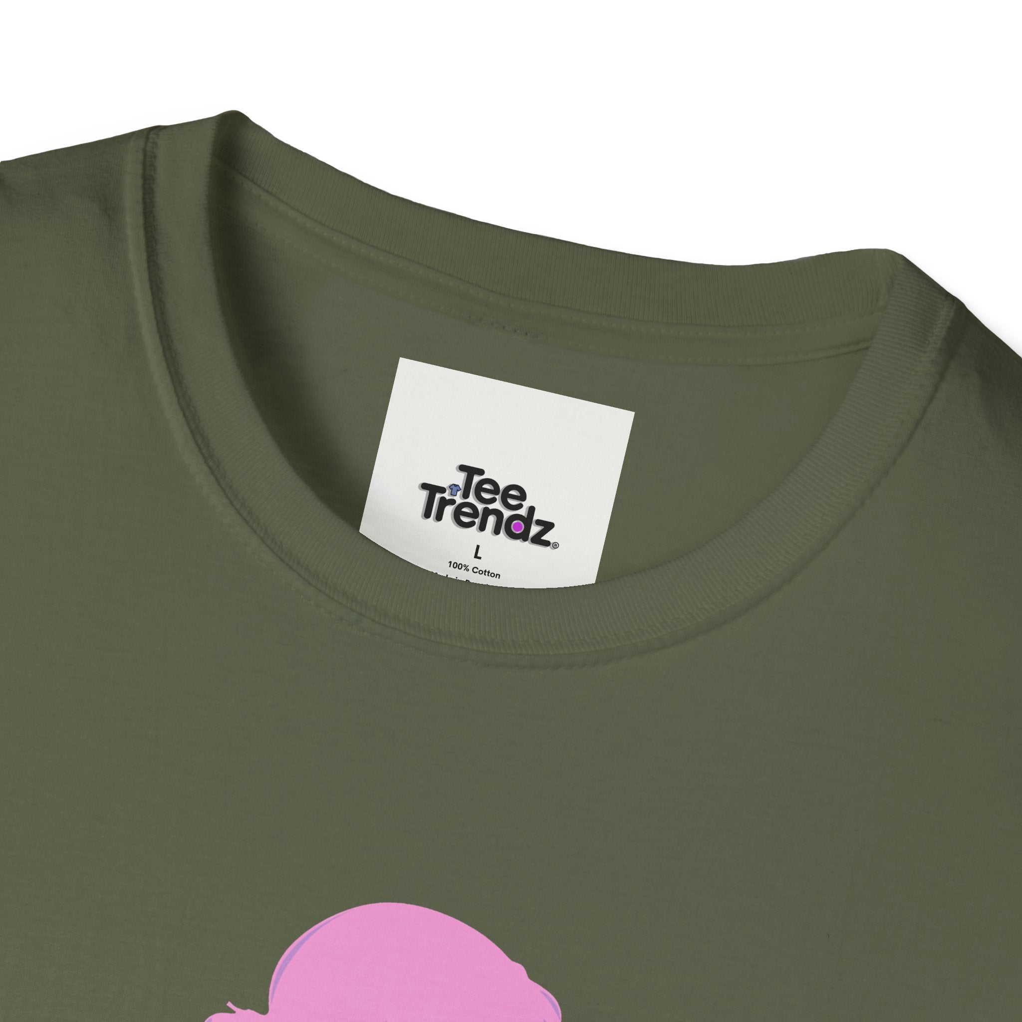 Floral Silhouette Tee — Pink Woman Dress Flower Graphic T-Shirt