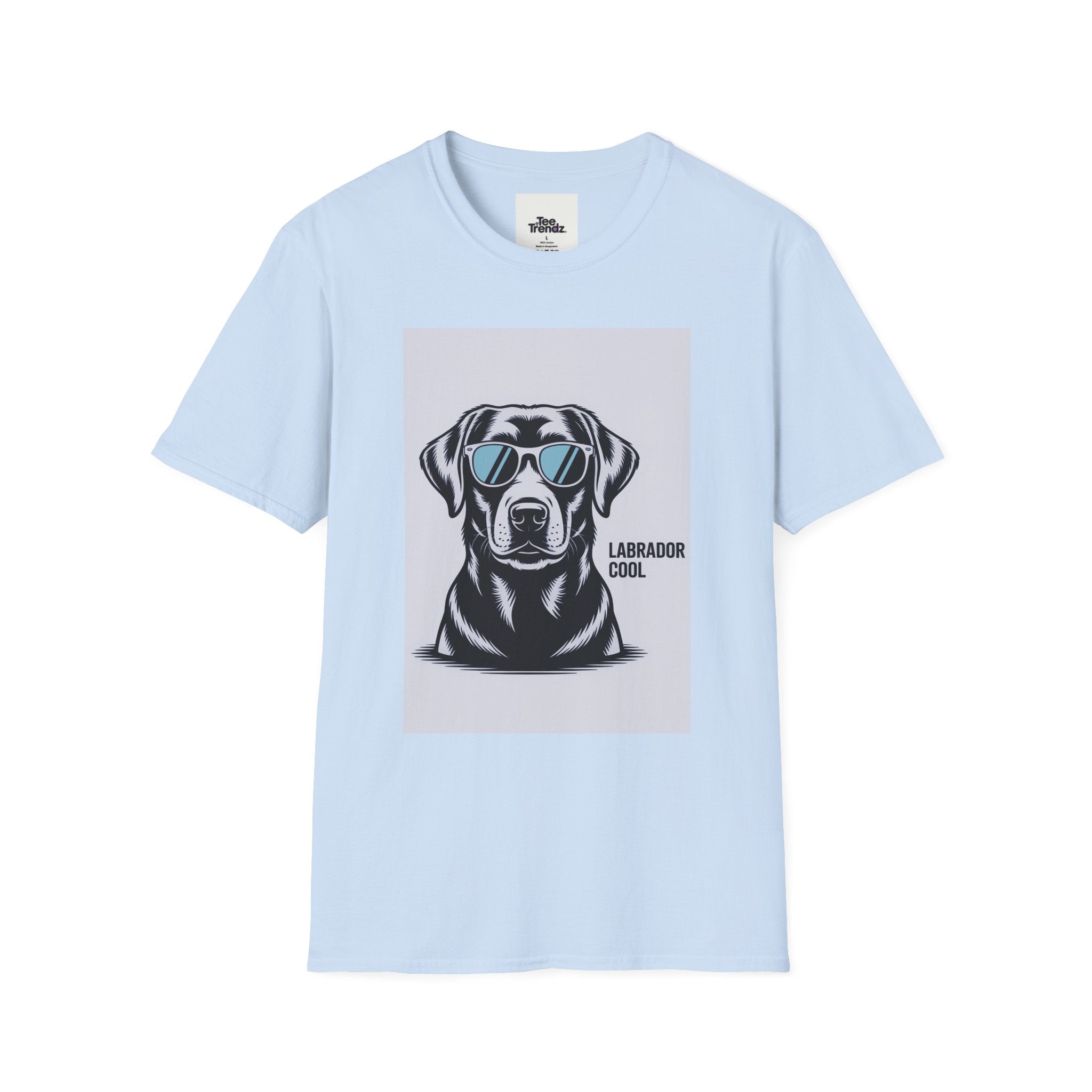 Labrador Cool T-Shirt — Black Lab with Sunglasses Graphic