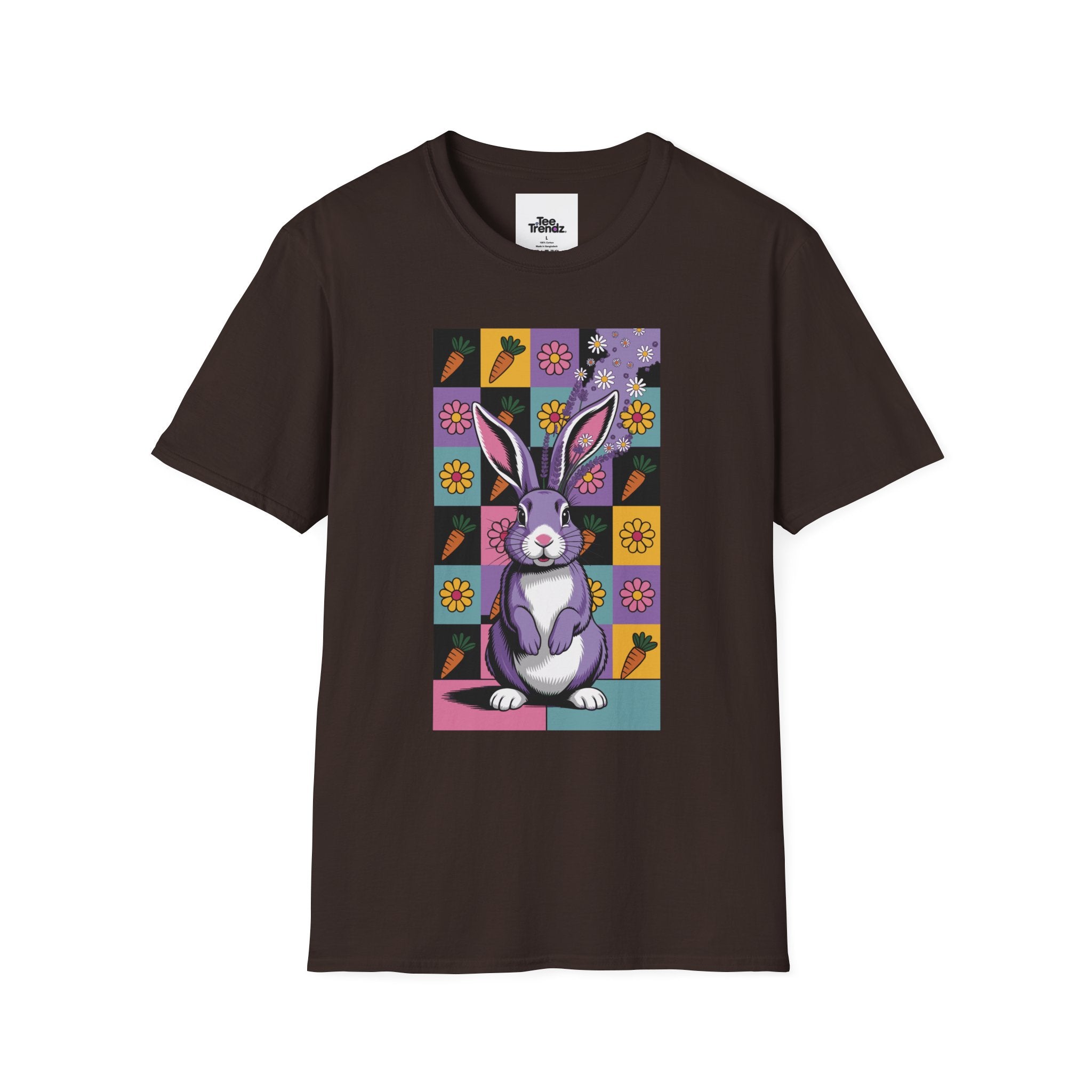 Easter Purple Bunny Art T-Shirt