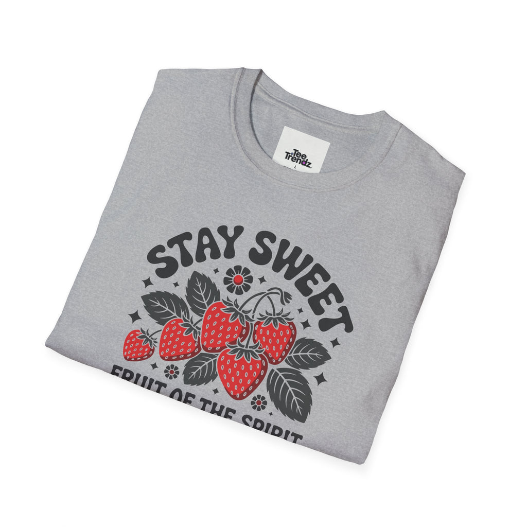 Stay Sweet Fruit of the Spirit T-Shirt — Strawberry Faith Graphic Tee