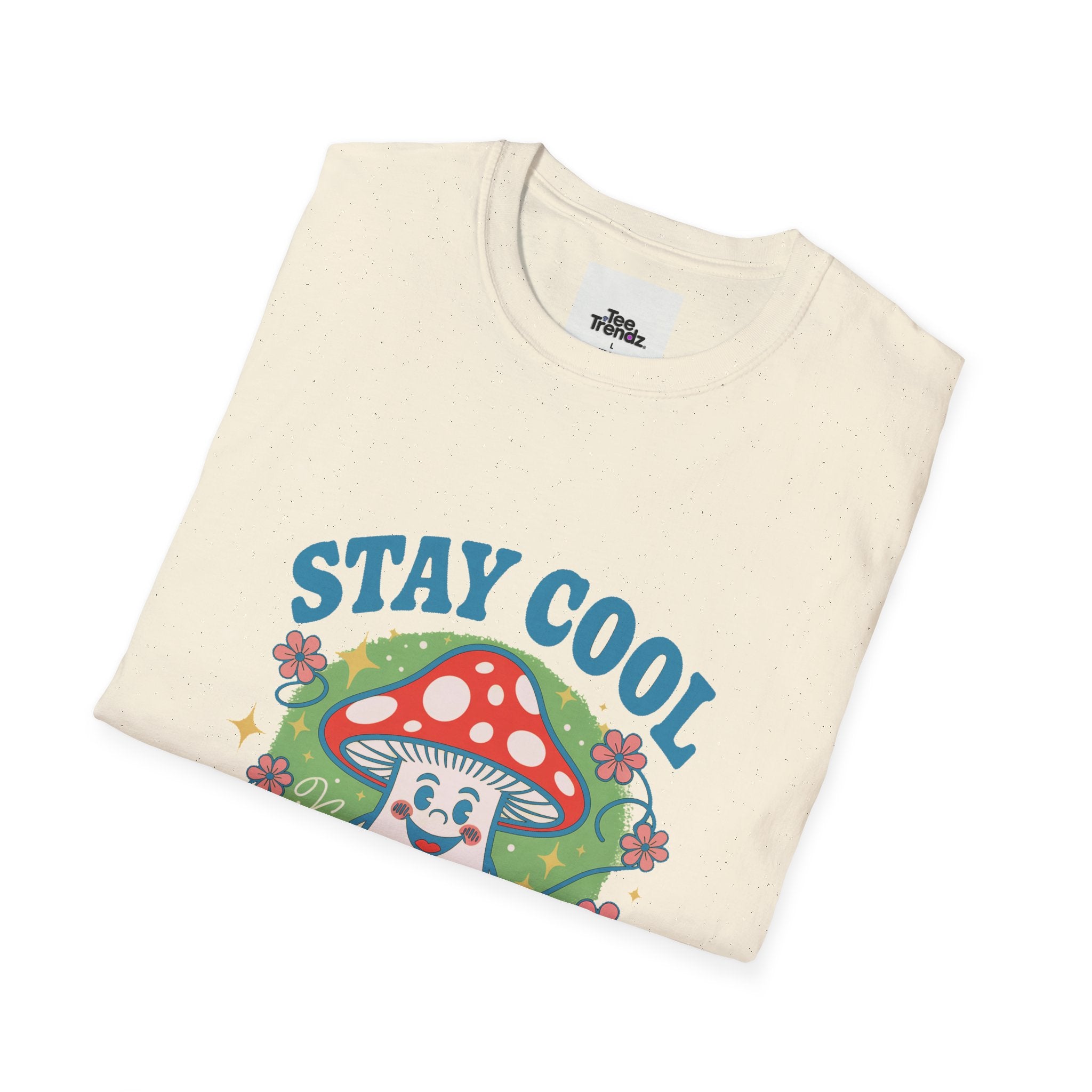 Stay Cool Mushroom T-Shirt — 'Be Yourself' Retro Cute Graphic Tee