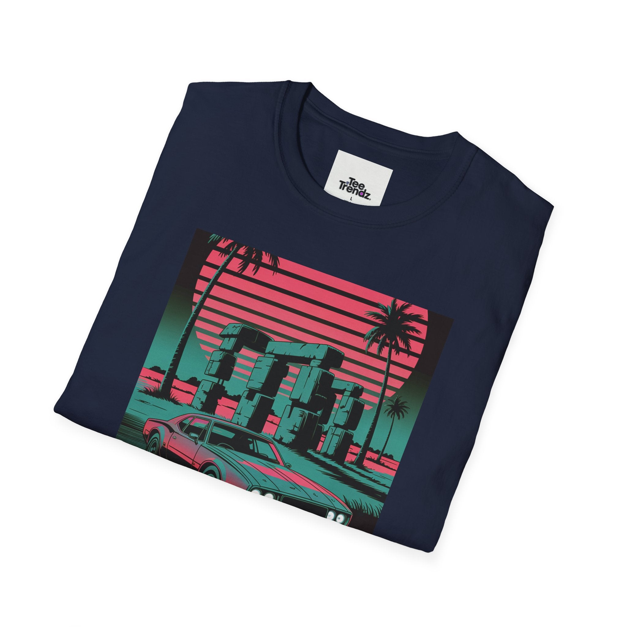 Visit Nebraska Retro T-Shirt — Neon Vintage Roadtrip Poster Design