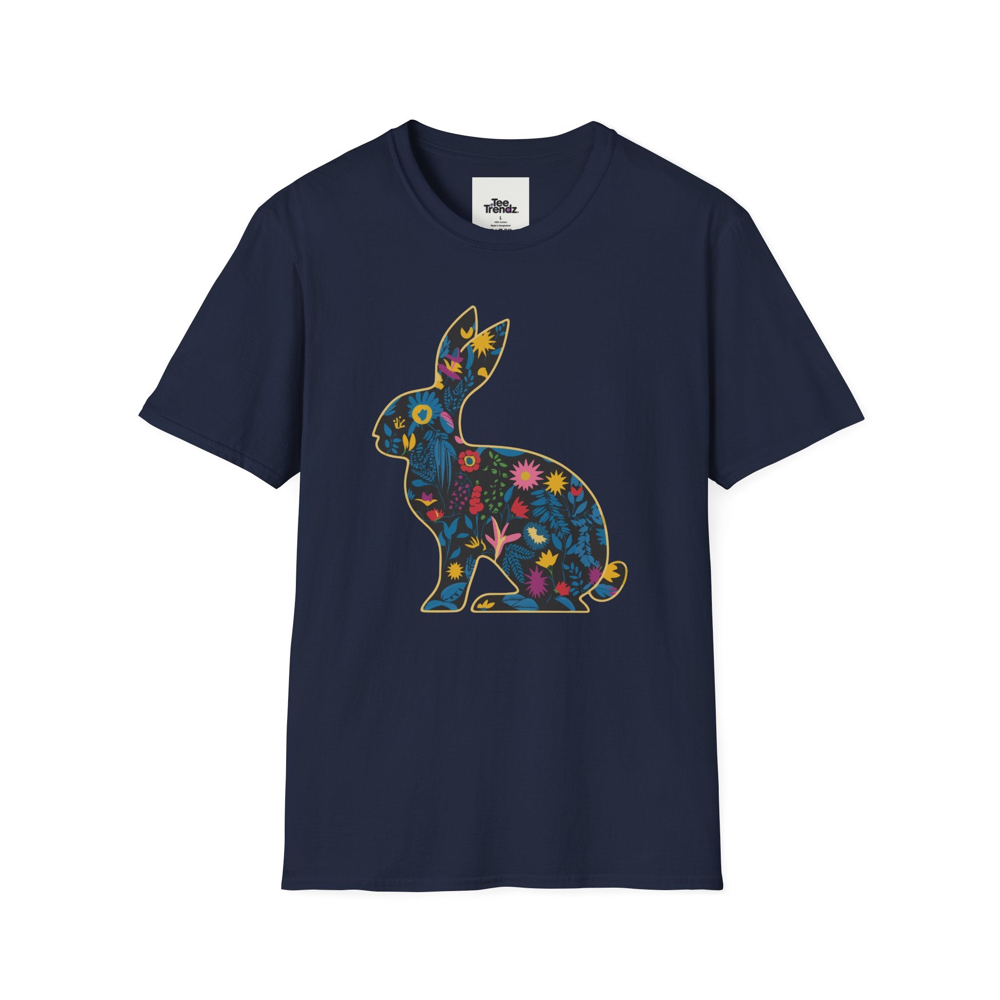 Floral Silhouette Rabbit T-Shirt