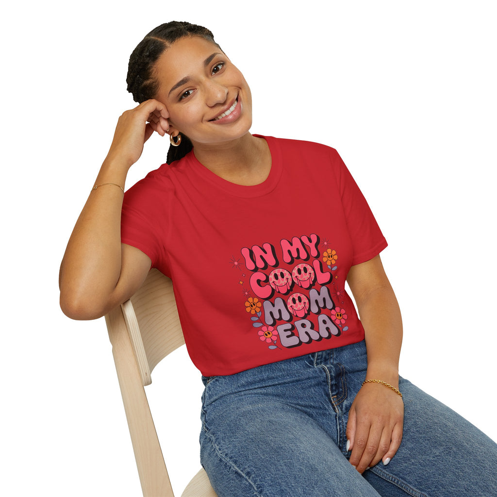 T-Shirt — "In My Cool Mom Era" Retro Floral Graphic Tee