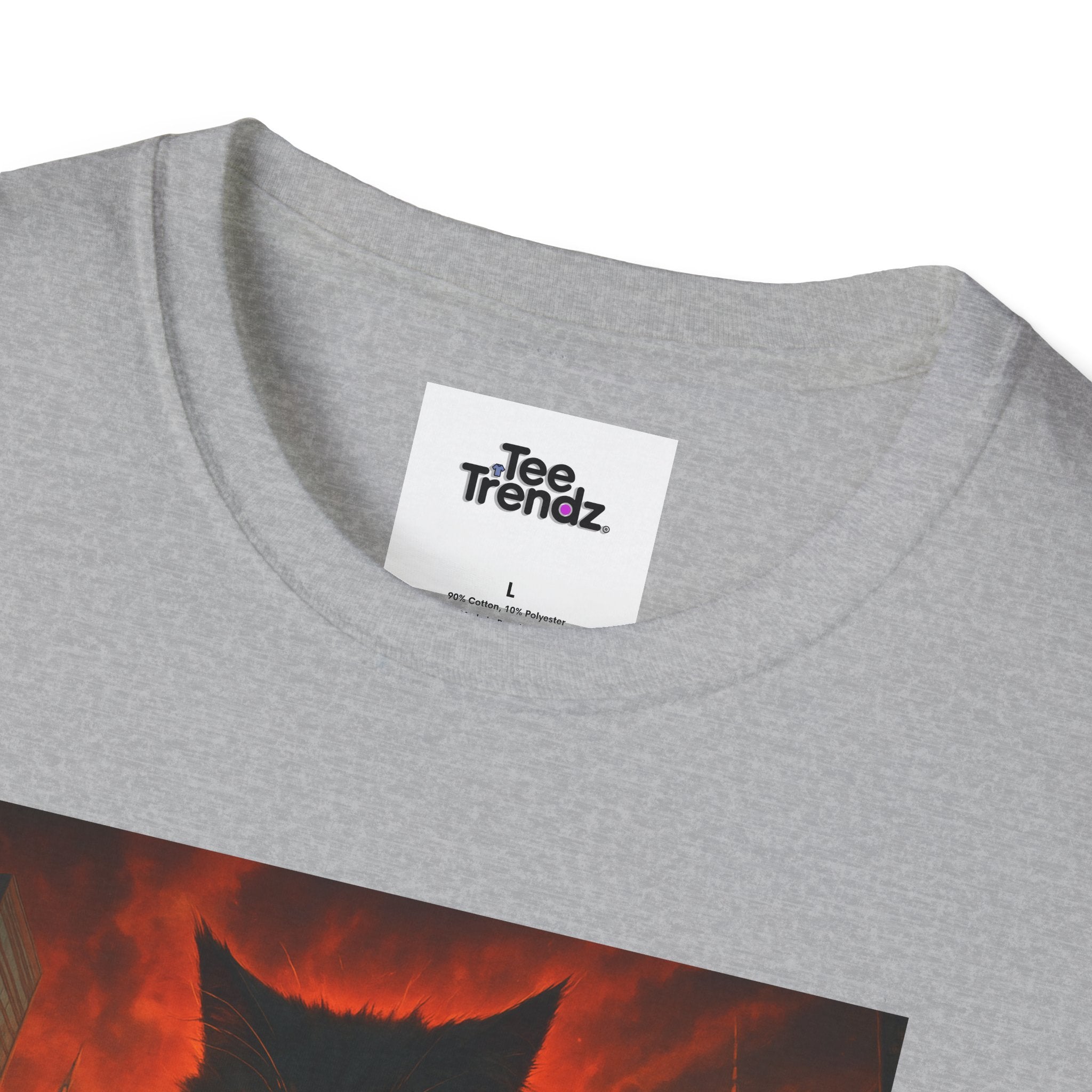 Demon Night T-Shirt — Fiery Monster Illustration Tee