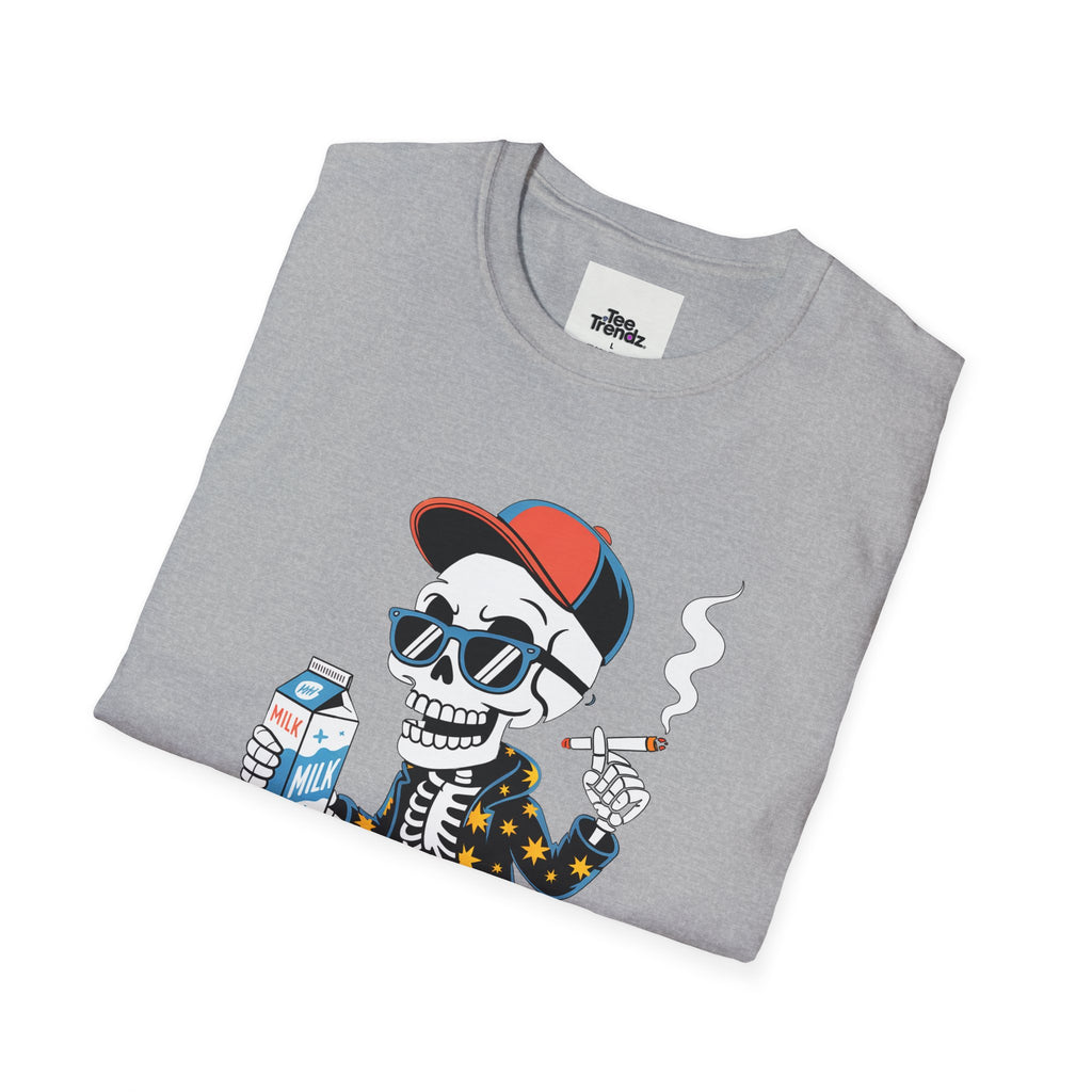 Skateboarding Skeleton Graphic T-Shirt – Cool Retro Streetwear Tee