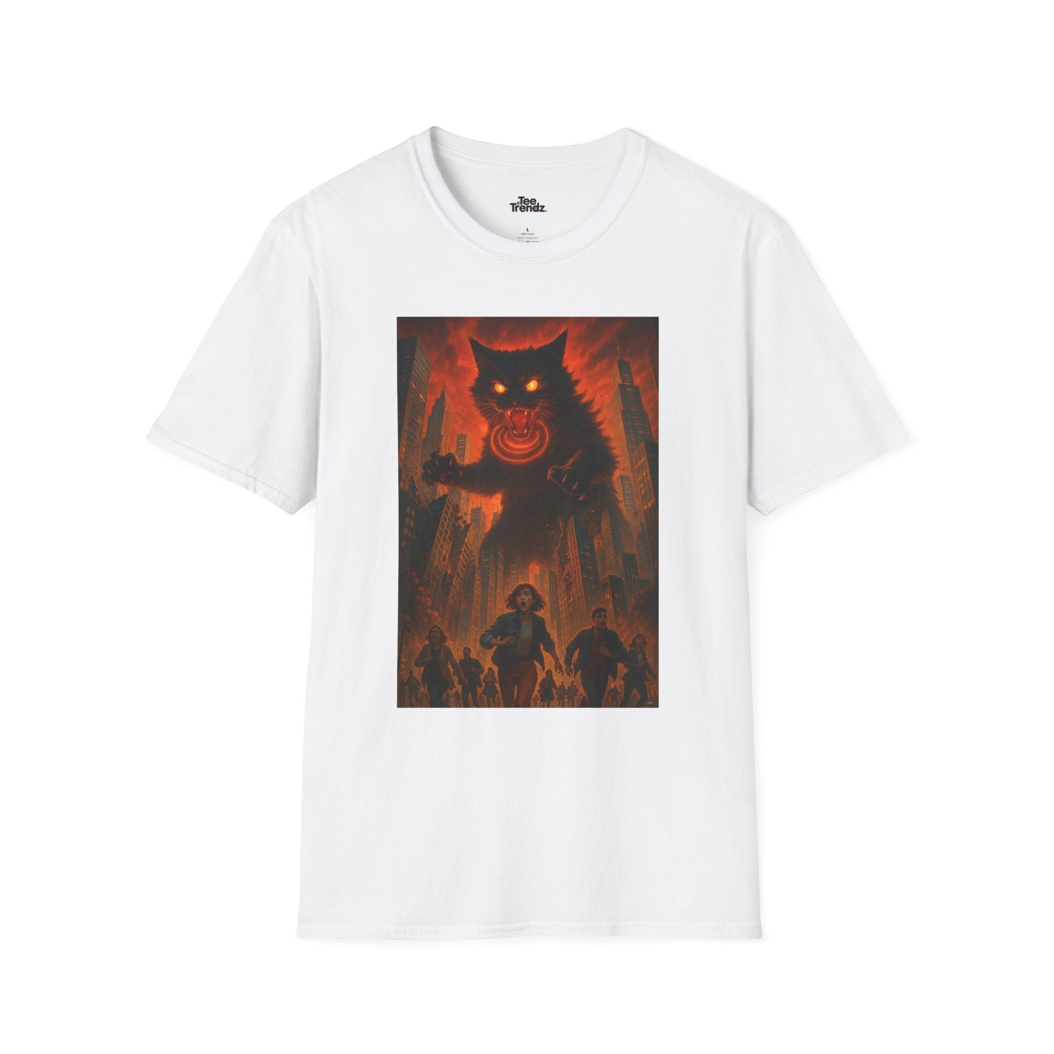 Demon Night T-Shirt — Fiery Monster Illustration Tee