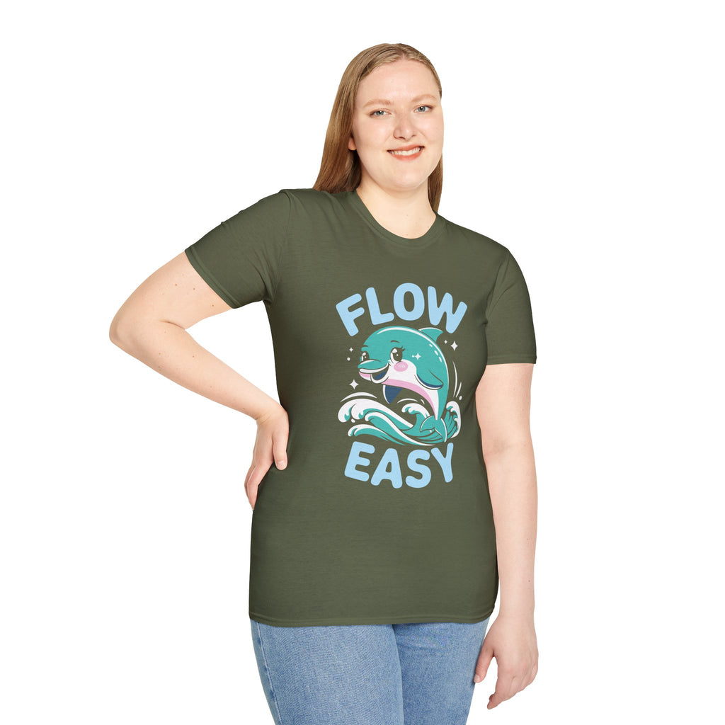 Flow Easy Dolphin T-Shirt — Cute Sea Life Graphic Tee