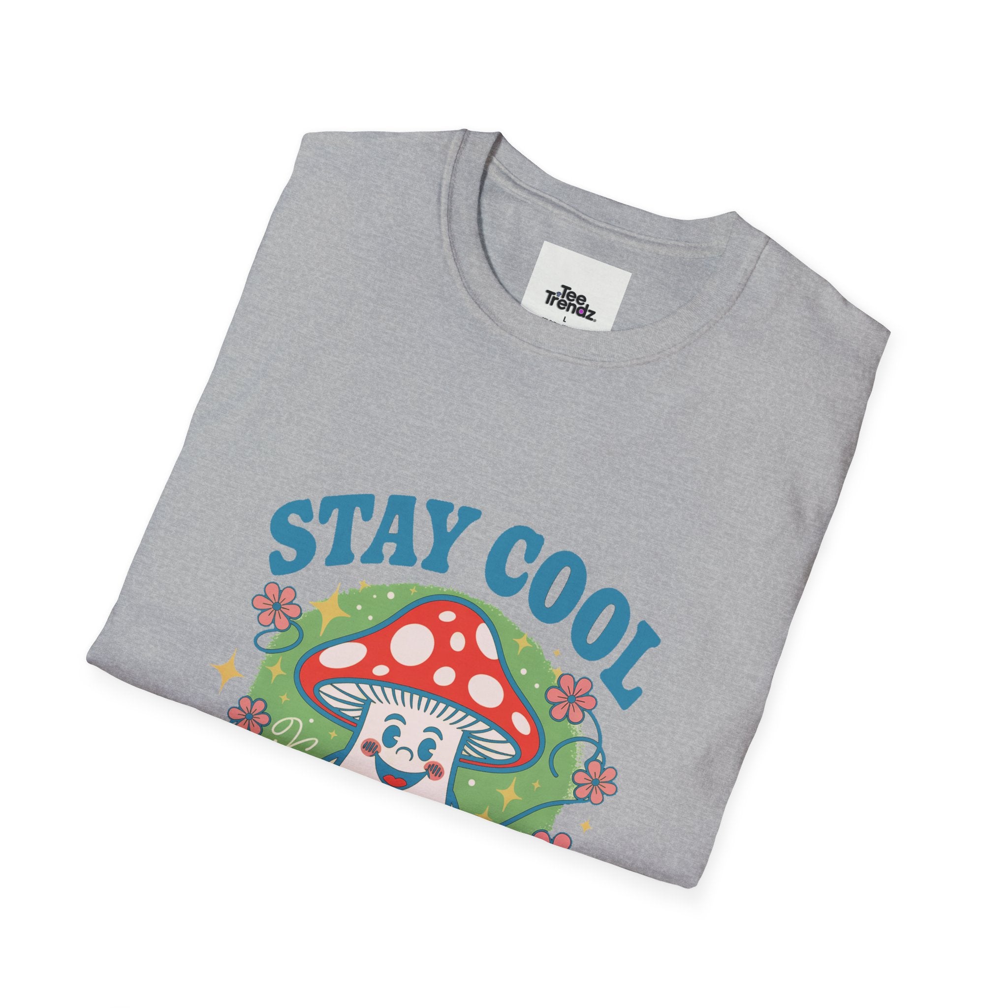 Stay Cool Mushroom T-Shirt — 'Be Yourself' Retro Cute Graphic Tee