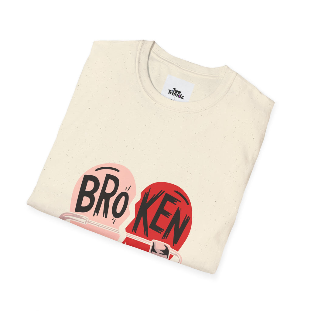 Broken Heart Graphic T-Shirt — Heart Safety Pin Design