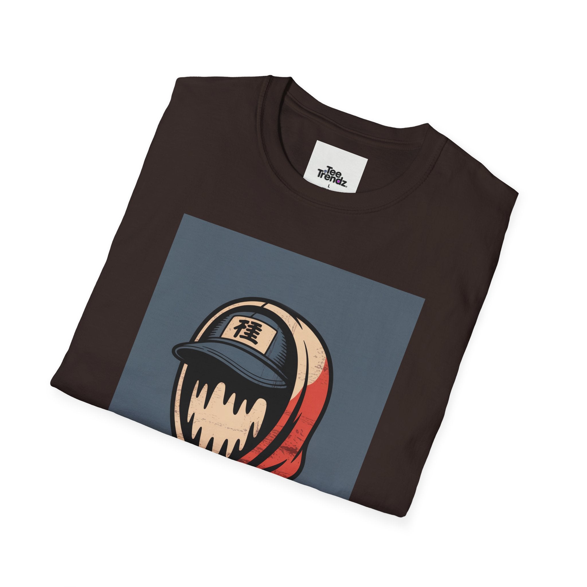 Hooded Mask Graphic T-Shirt — Streetwear Skater Hoodie Illustration