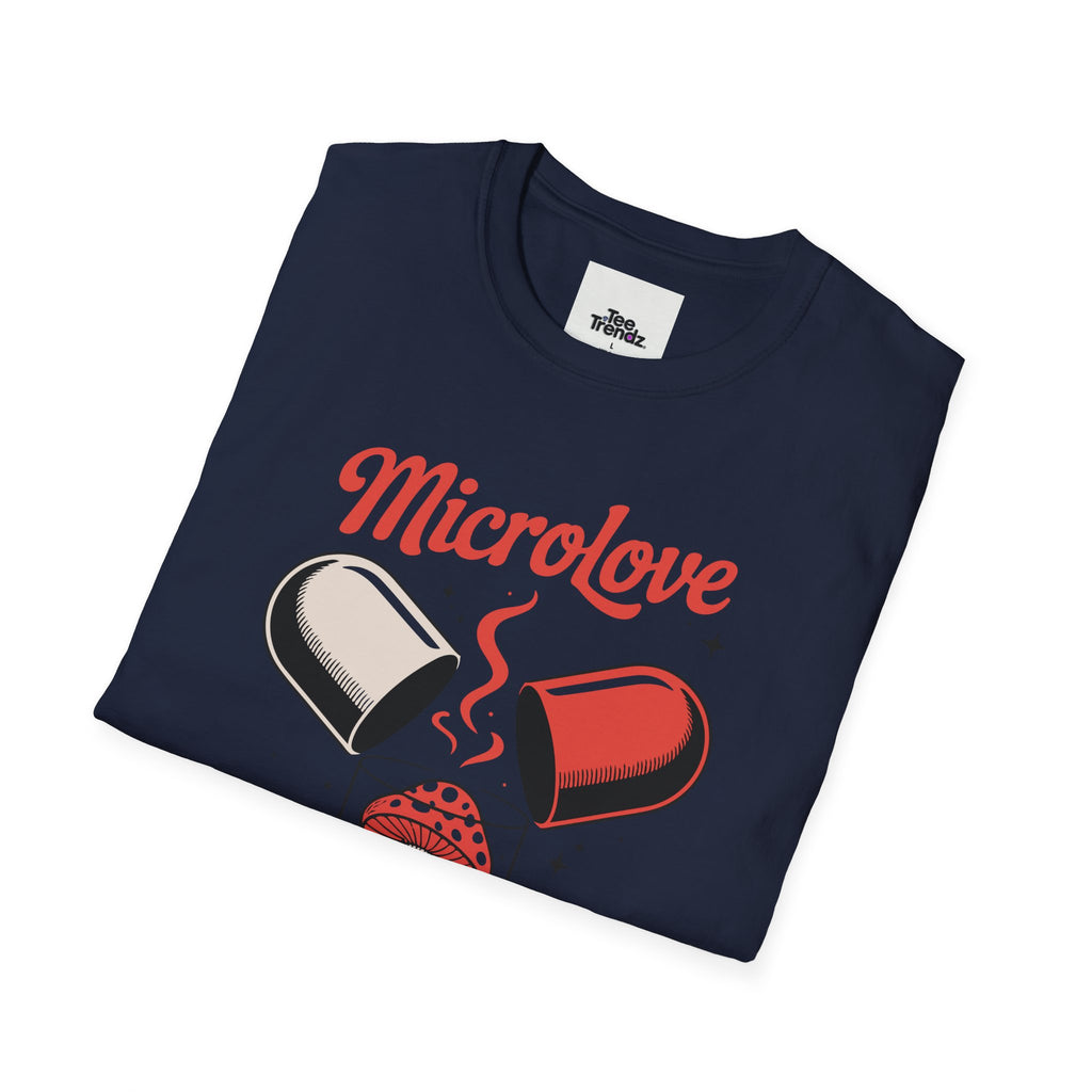 T-Shirt — "Microlove" Cute Mushroom Capsule Graphic Tee