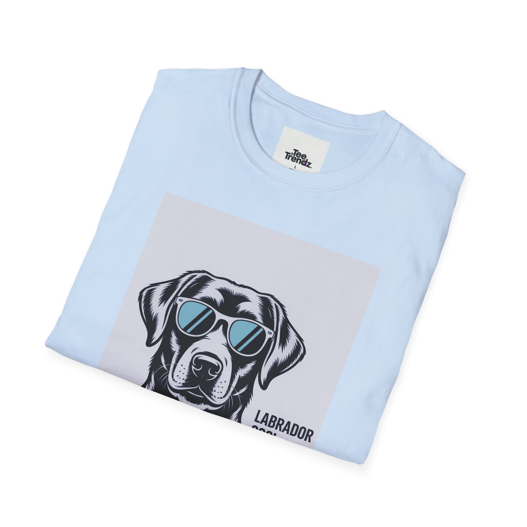 Labrador Cool T-Shirt — Black Lab with Sunglasses Graphic