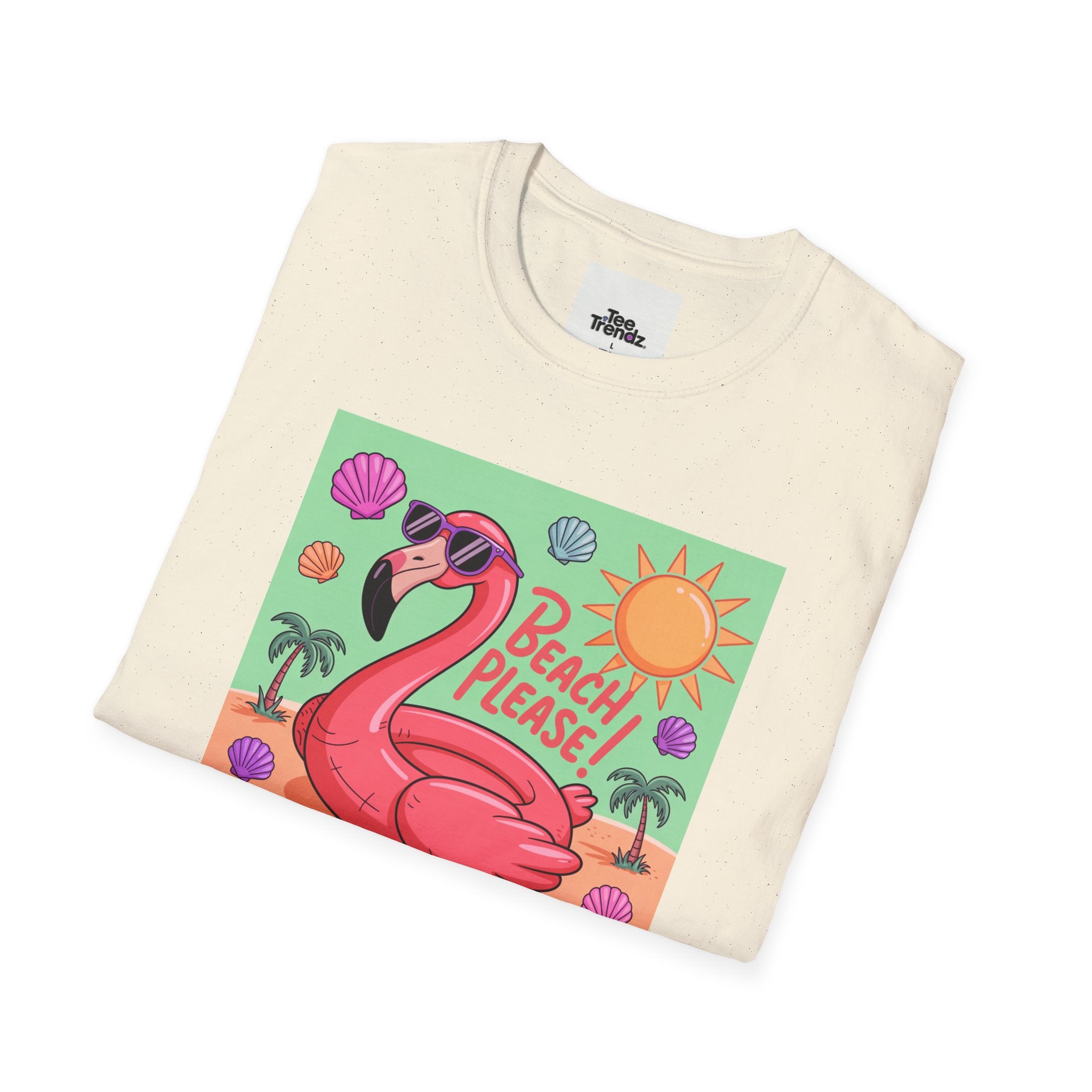 Beach Please Flamingo T-Shirt