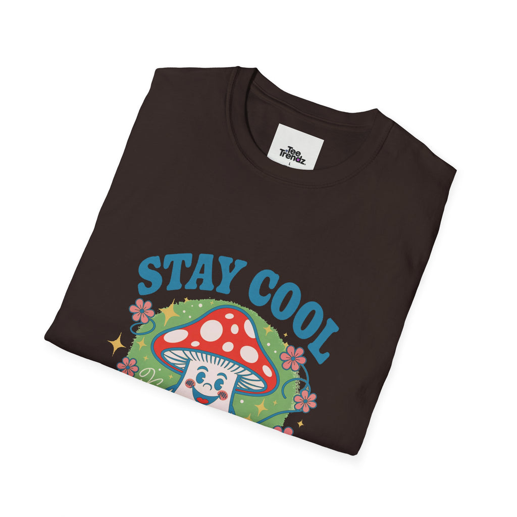 Stay Cool Mushroom T-Shirt — 'Be Yourself' Retro Cute Graphic Tee