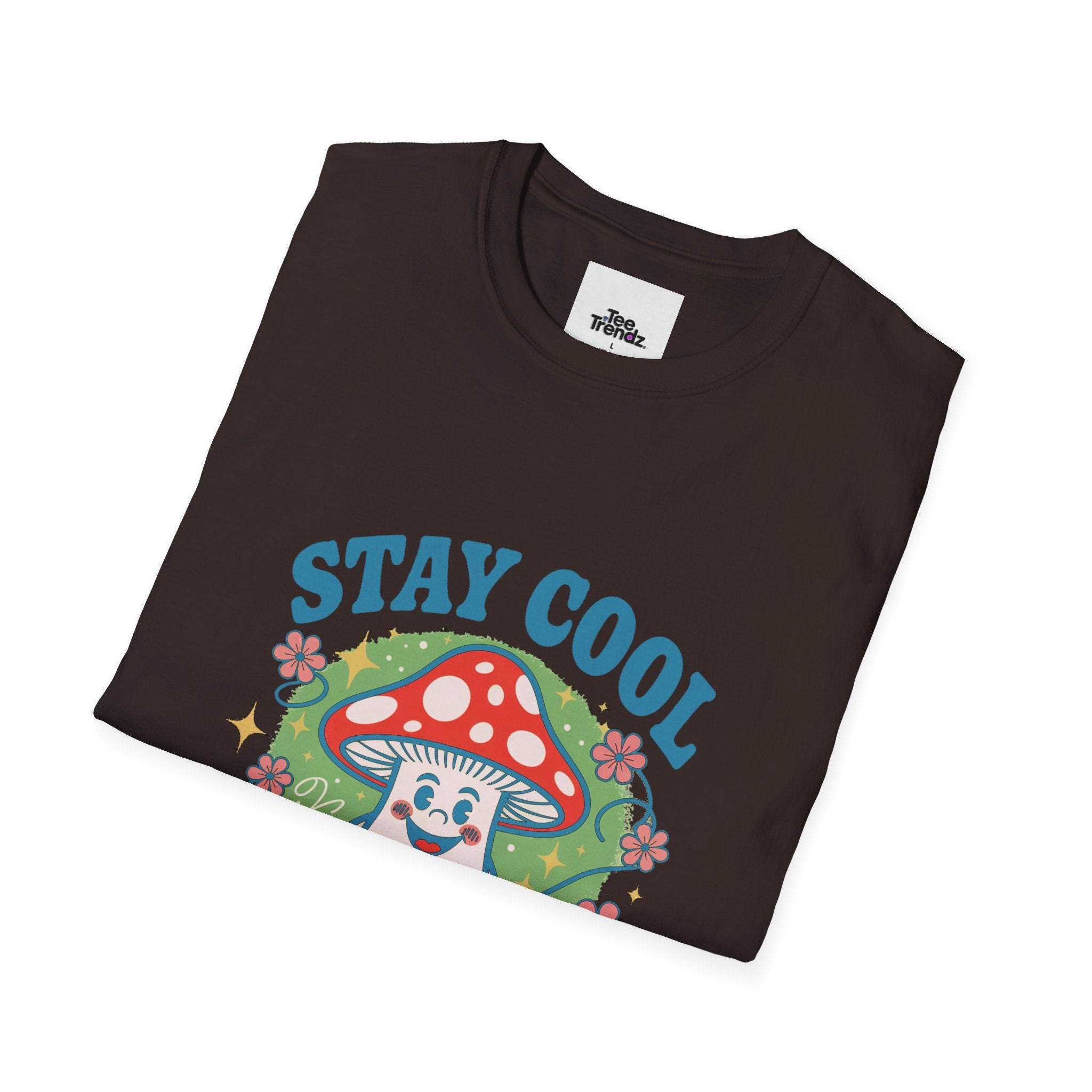 Stay Cool Mushroom T-Shirt — 'Be Yourself' Retro Cute Graphic Tee