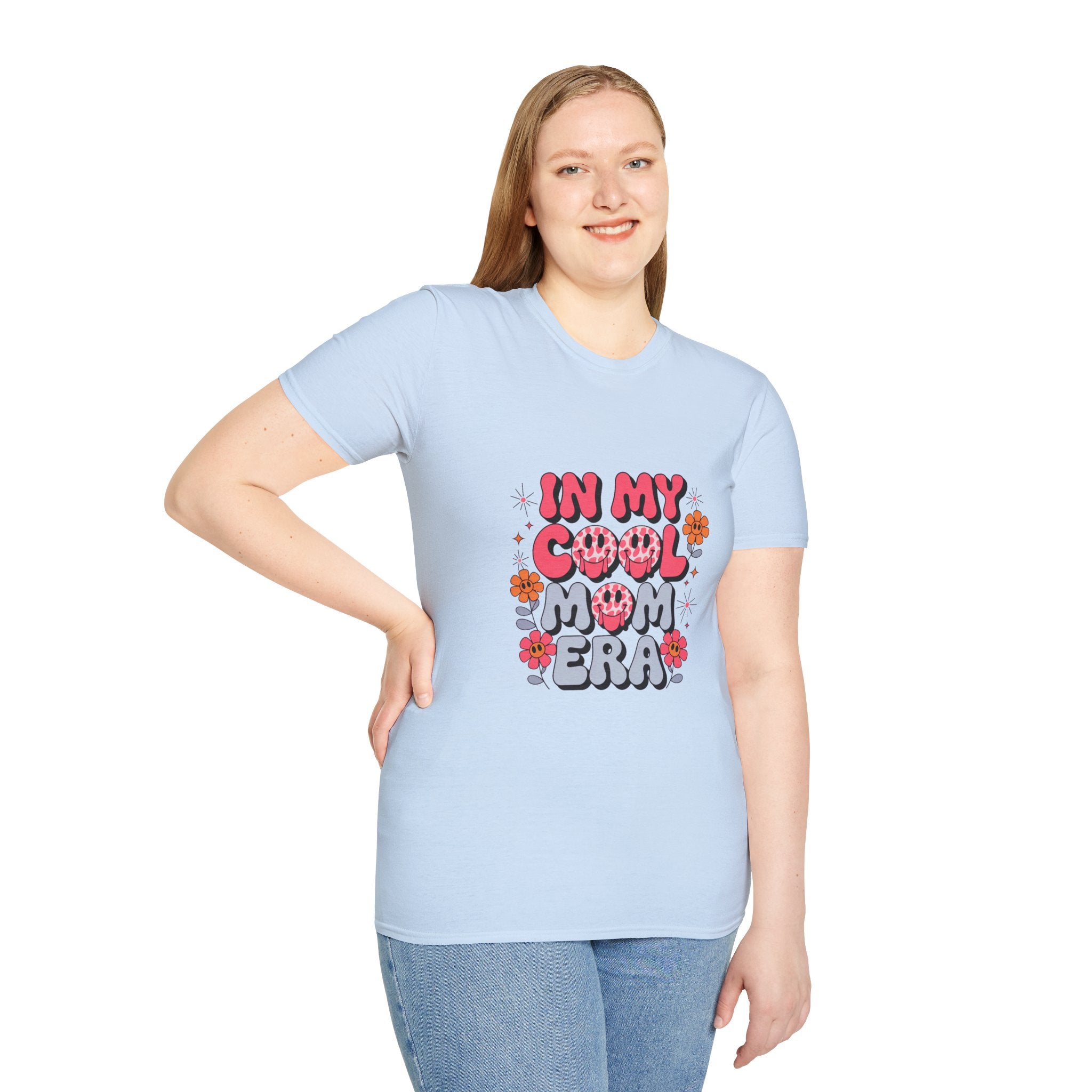 T-Shirt — "In My Cool Mom Era" Retro Floral Graphic Tee