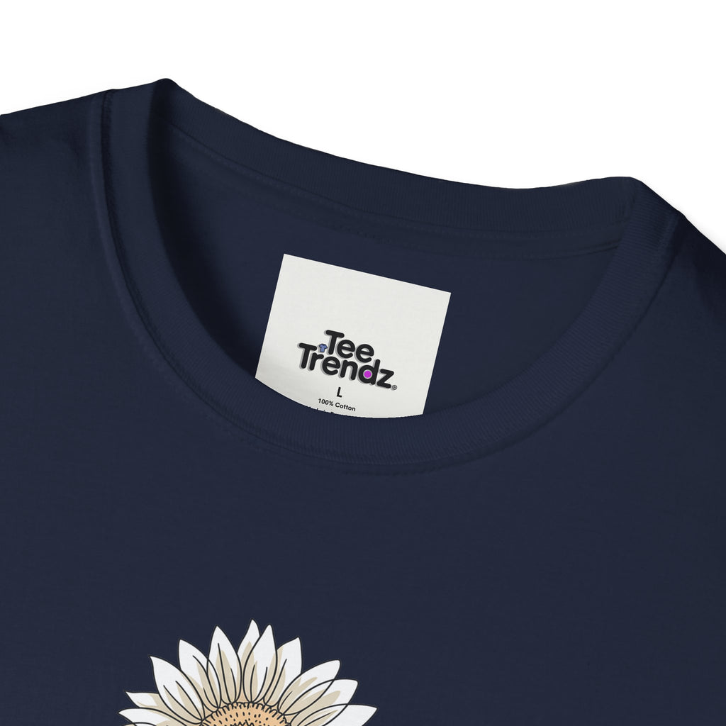 “Bloom with Grace” Sunflower T-Shirt — Floral Inspirational Graphic Tee