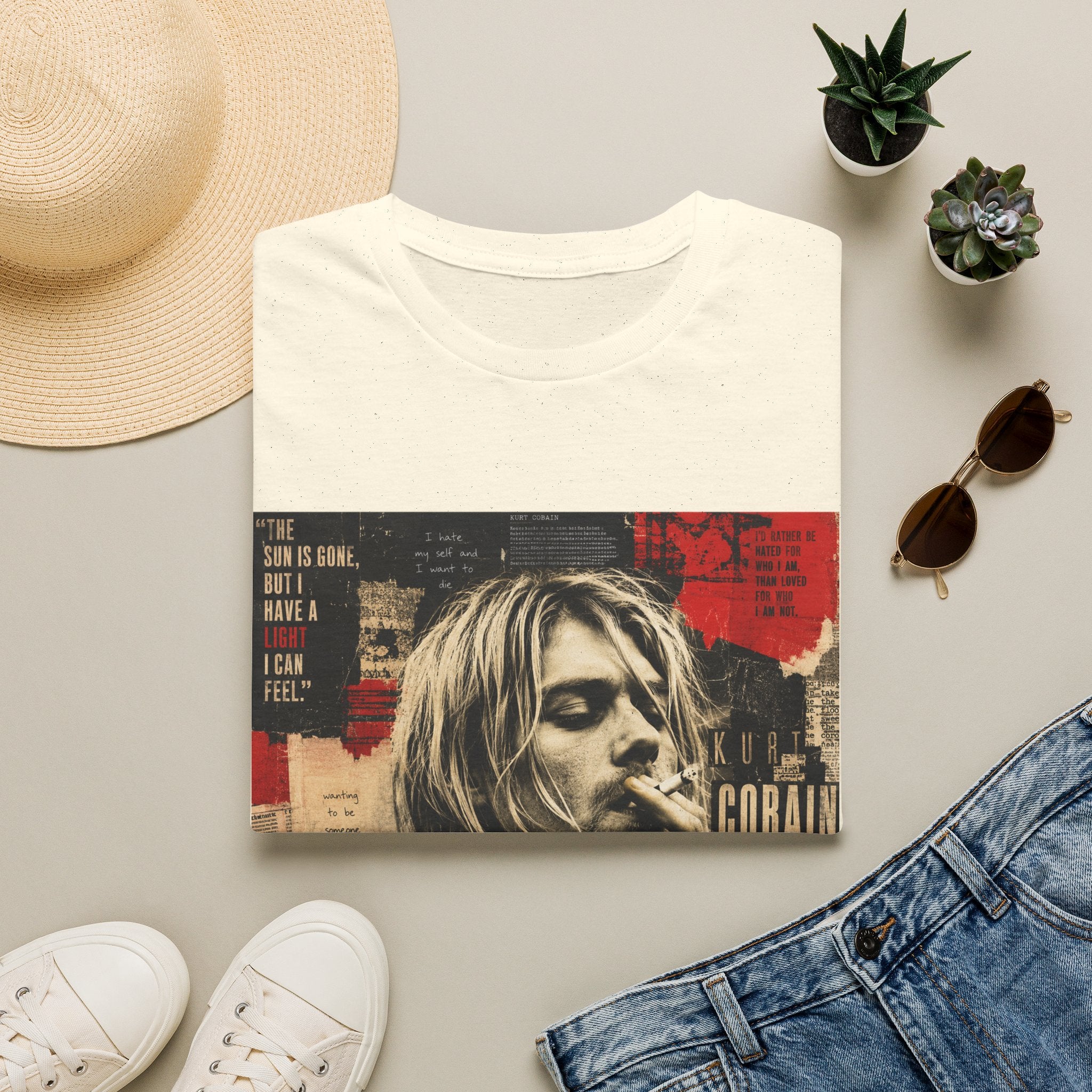 Vintage Grunge Band Portrait T-Shirt