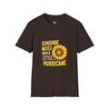 Sunshine Mixed With A Little Hurricane T-Shirt – Sunflower Graphic Tee for Bold, Fun-Loving Women