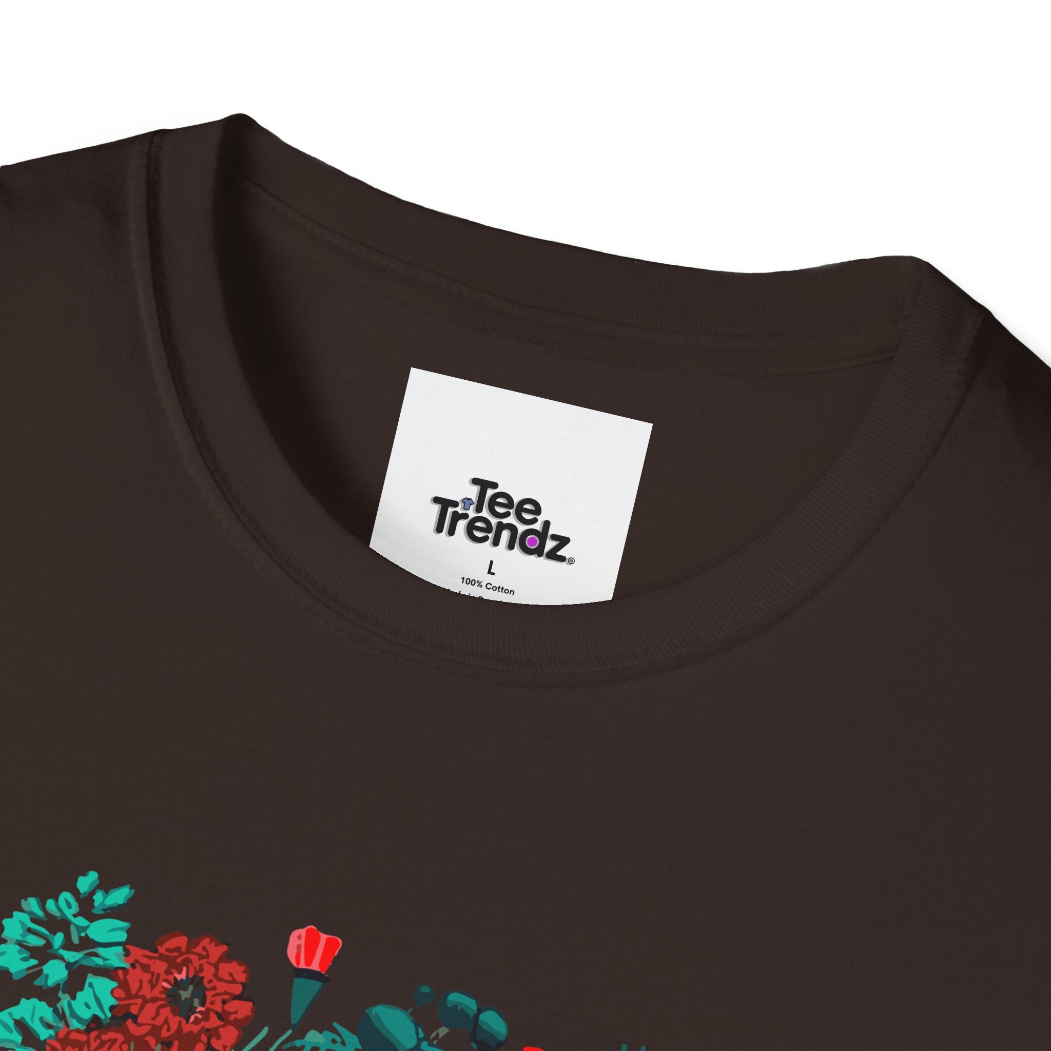 Floral Frida-Inspired Portrait T-Shirt