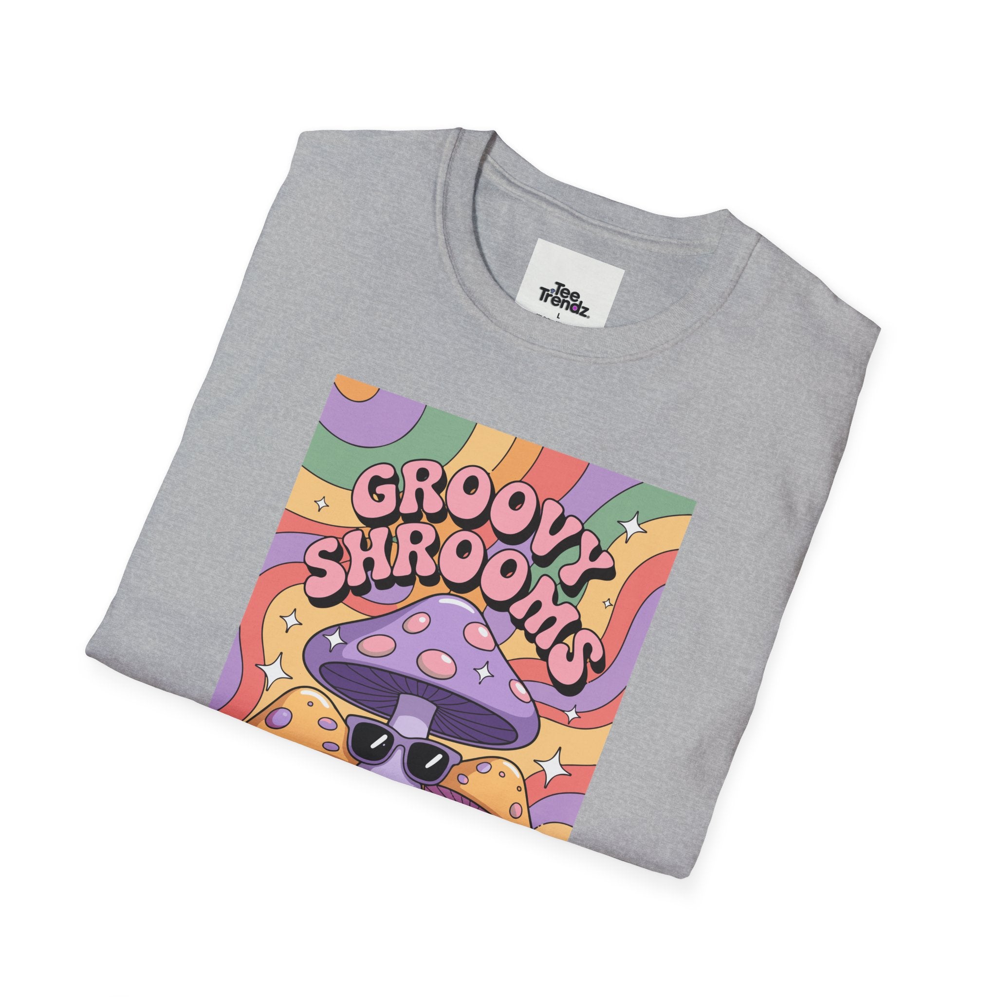 Groovy Shrooms T-Shirt – Retro Psychedelic Mushroom Tee