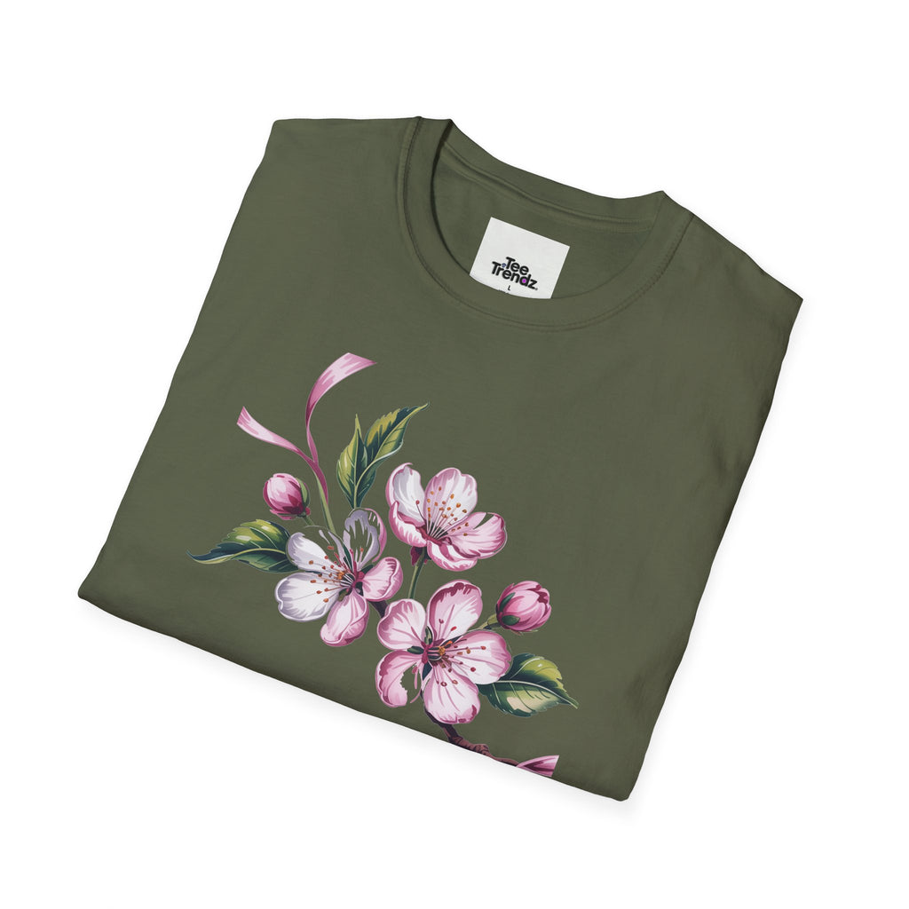 Happy Birthday Floral T-Shirt — Pink Blossom Birthday Tee
