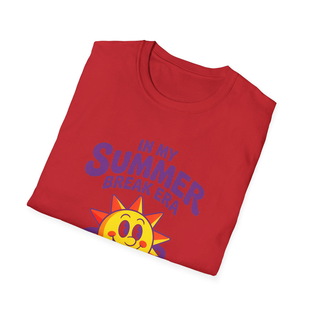 Summer Break Era T‑Shirt – Retro Smiling Sun Graphic