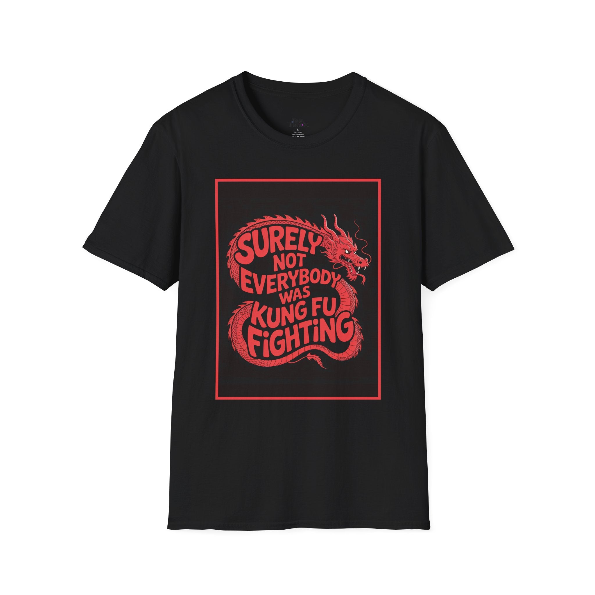 Kung Fu Dragon T‑Shirt — “Surely Not Everybody Was Kung Fu Fighting” Retro Martial Arts Tee