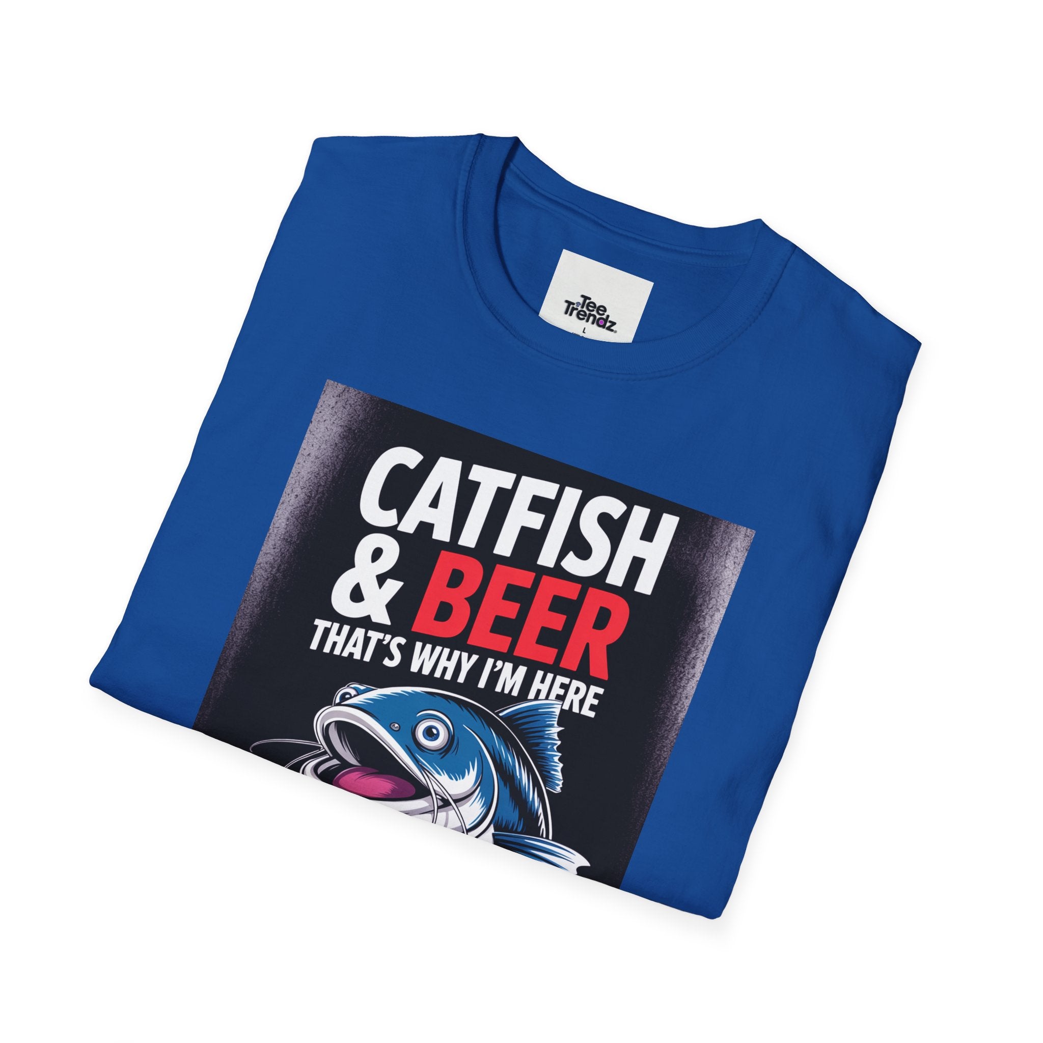 Catfish & Beer T-Shirt — Funny Fishing Shirt with Beer Graphic